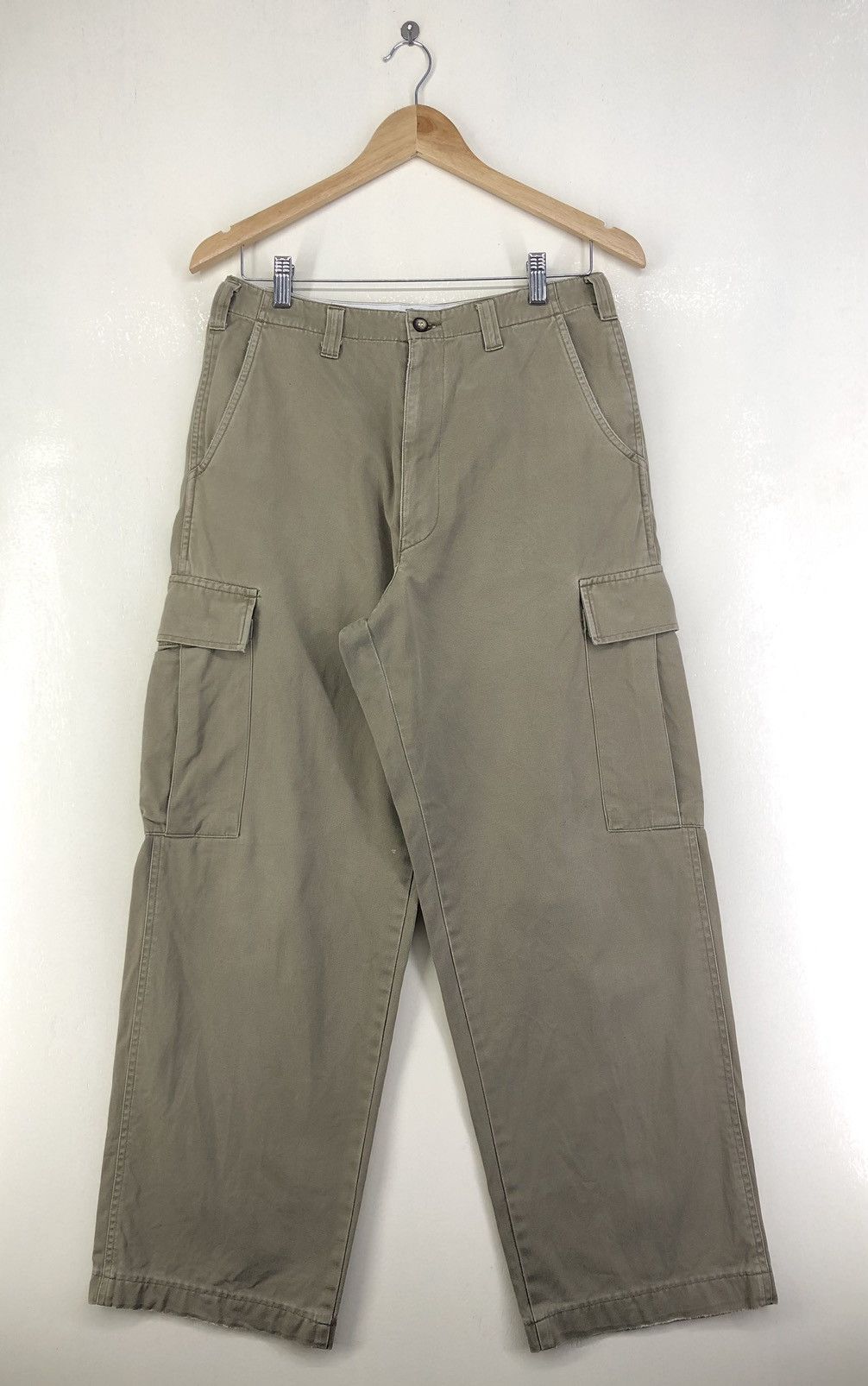 image of Y2K Bugle Boy Cargo Pants in Khaki, Men's (Size 28)