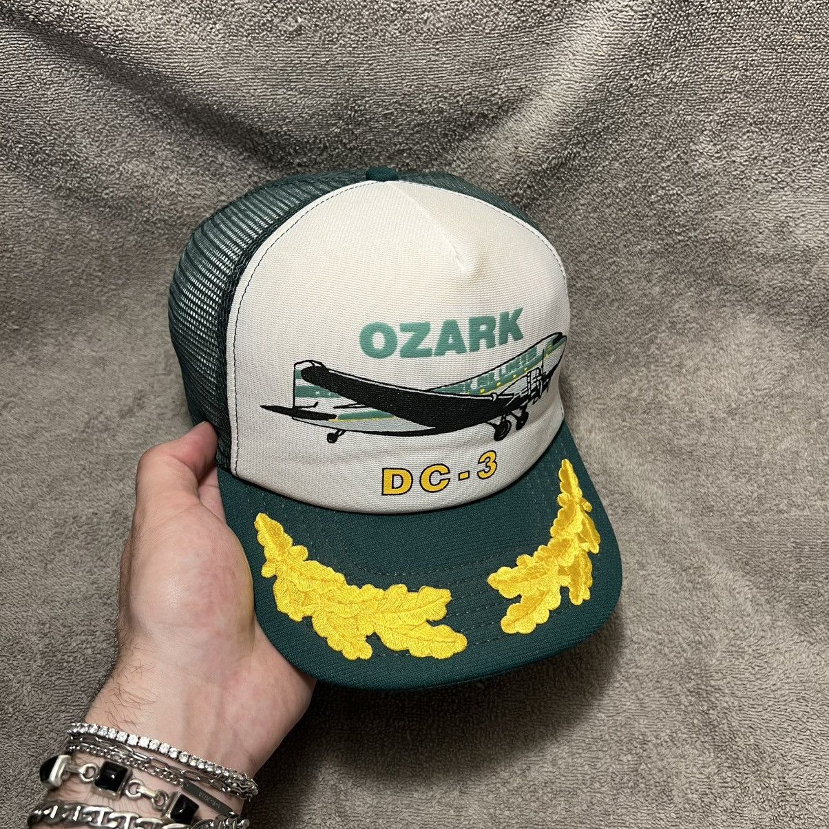 Vintage Vintage 70s Ozark Airlines Mesh Trucker Hat SnapBack USA Size ONE SIZE - 1 Thumbnail