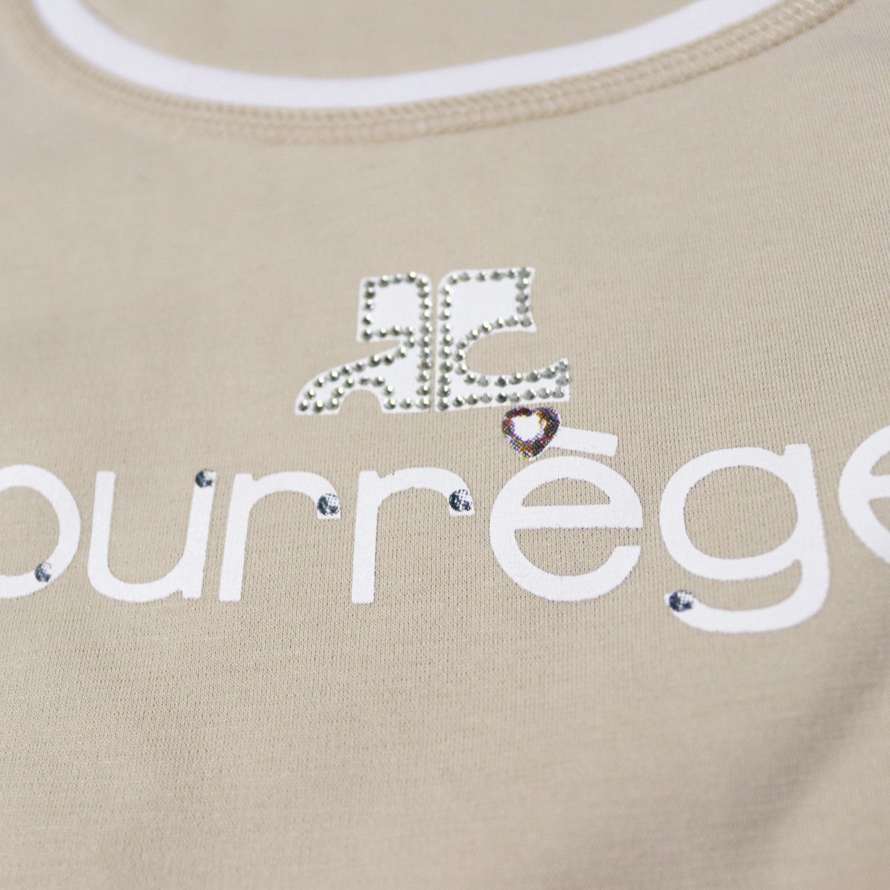 Courreges Courrèges Rhinestone Embellished Logo Print T-shirt Dress Size S / US 4 / IT 40 - 4 Thumbnail