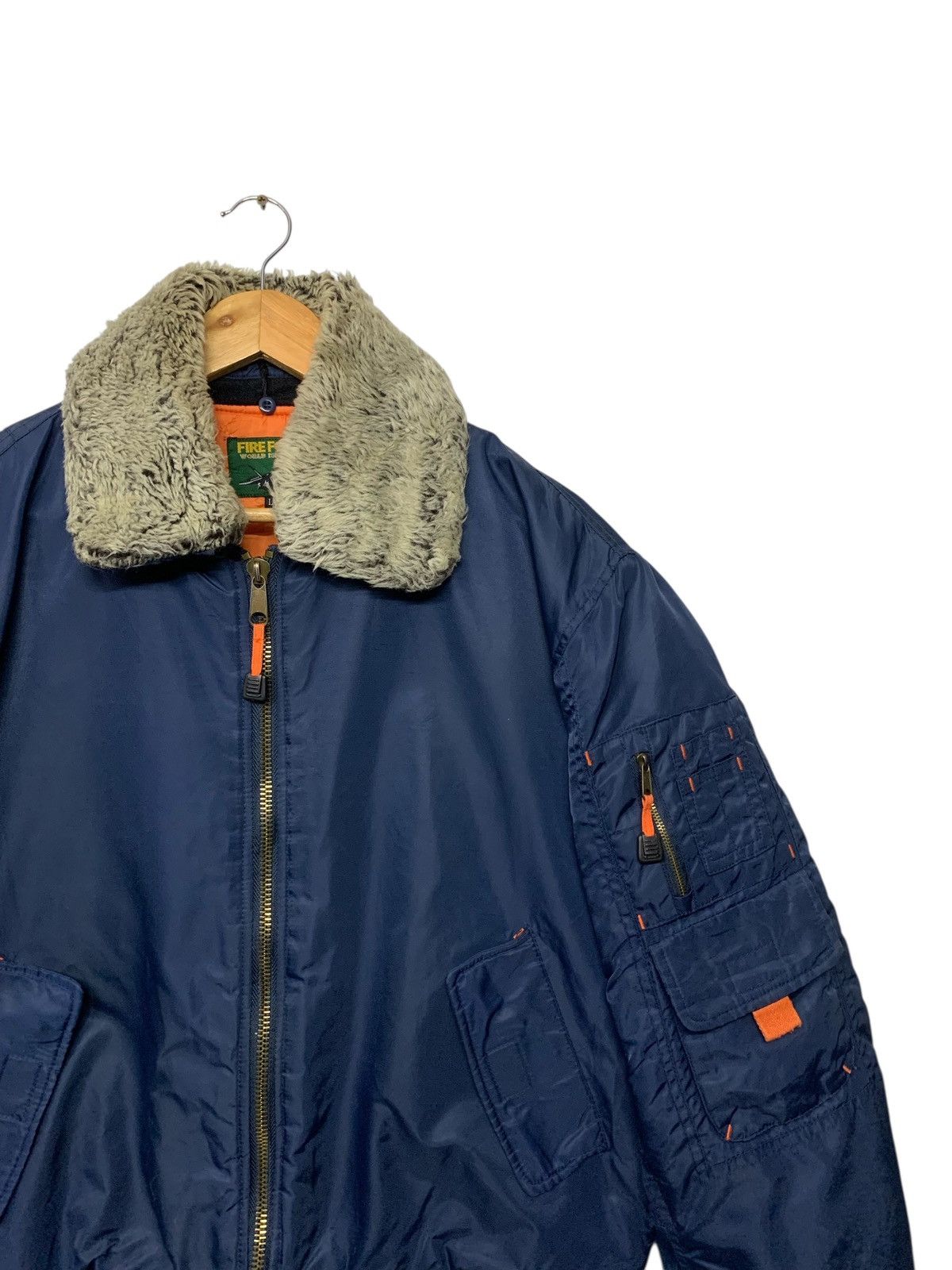 Other Vintage 90's Firefox Bombers Flight Jacket Zipper Down Size US L / EU 52-54 / 3 - 9 Thumbnail
