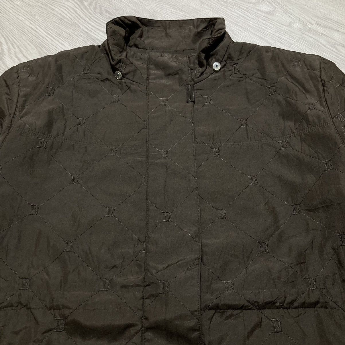 Balmain Balmain Paris Monogram Quilted Jacket Dark Brown Luxury Size US XXL / EU 58 / 5 - 5 Thumbnail