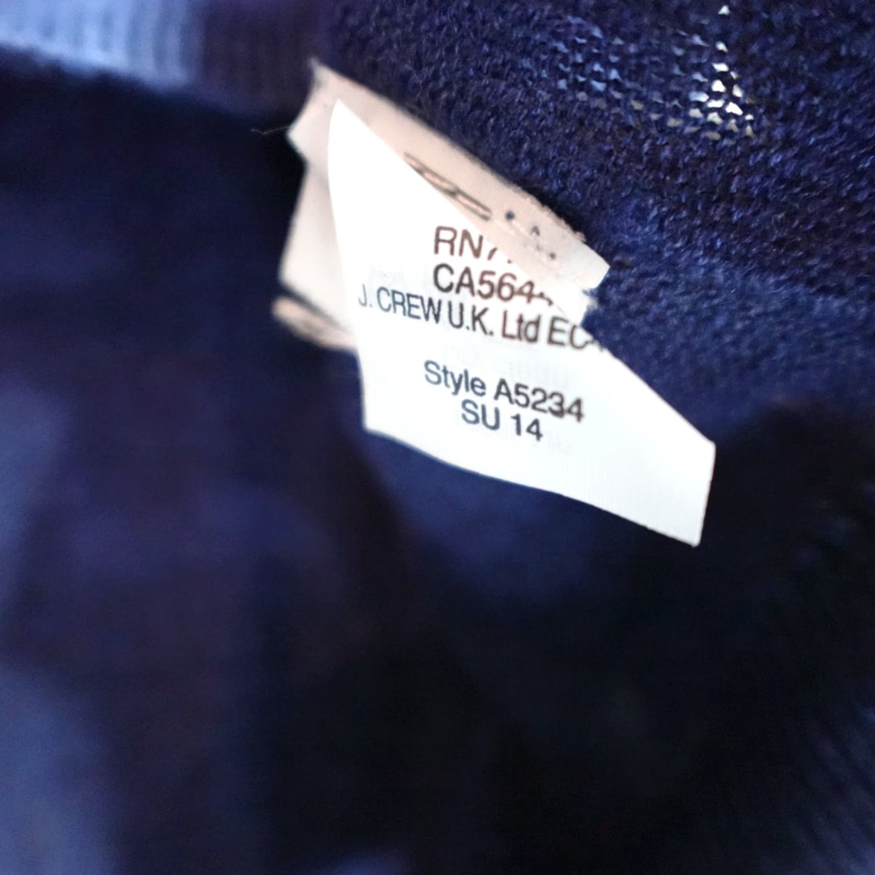 J.Crew J.Crew Womens Sweater Raglan V-Neck Blue 100% Linen Small Relaxed Pullover Knit Long Sleeve Womens A5234 Size S / US 4 / IT 40 - 3 Thumbnail