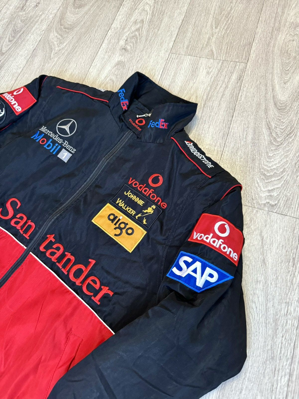 Mercedes-Benz × Vintage 🔷Vintage Mercedes Benz Racing Nylon Bomber Jacket🔷 Size US L / EU 52-54 / 3 - 4 Thumbnail