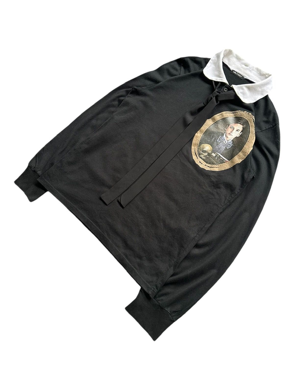 Japanese Brand AW19 Milkboy '' Forbidden Milkboy'' polo long sleeve Size US M / EU 48-50 / 2 - 2 Thumbnail