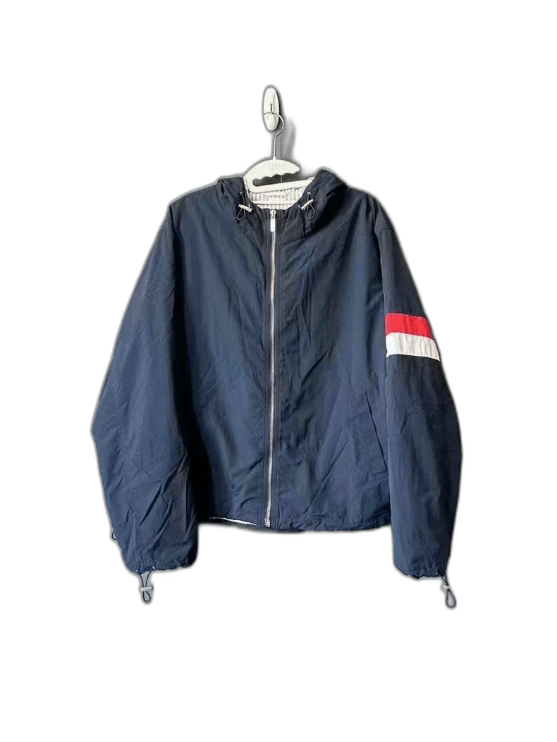 Thom Browne Thom Browne Windbreaker Jacket with Hood Size US L / EU 52-54 / 3 - 1 Thumbnail
