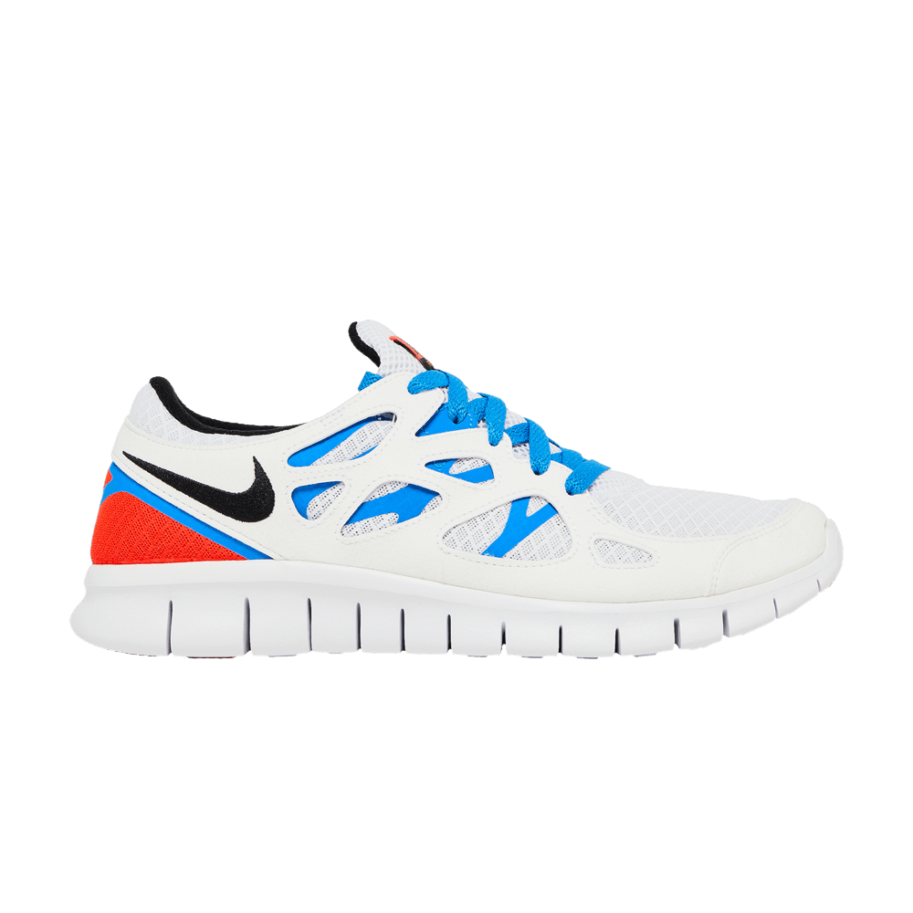image of Nike Free Run 2 White Photo Blue Shoes, Men's (Size 9.5)