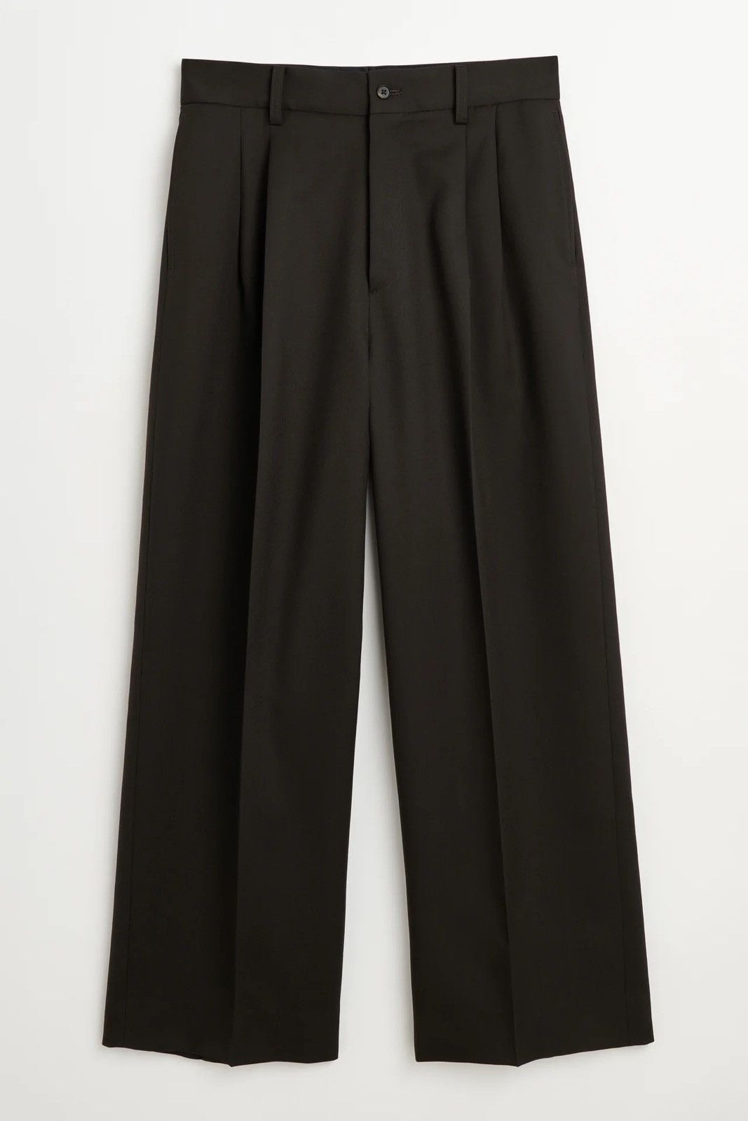 Pleated wide and long fit trouser