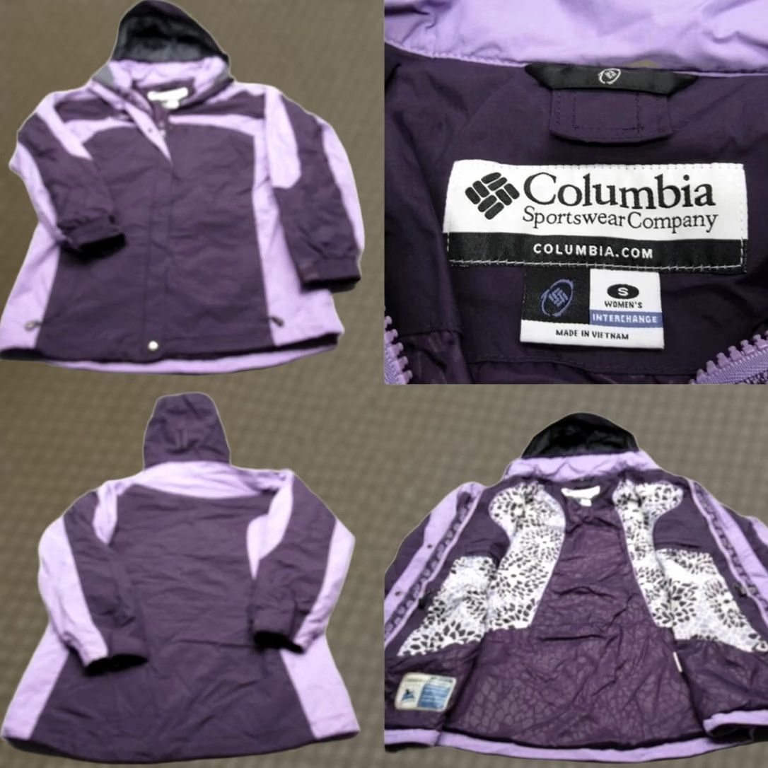 Vintage Columbia Women Small Purple Interchange Waterproof Hooded 3in1 Jacket Shell Snow Size S / US 4 / IT 40 - 1 Thumbnail
