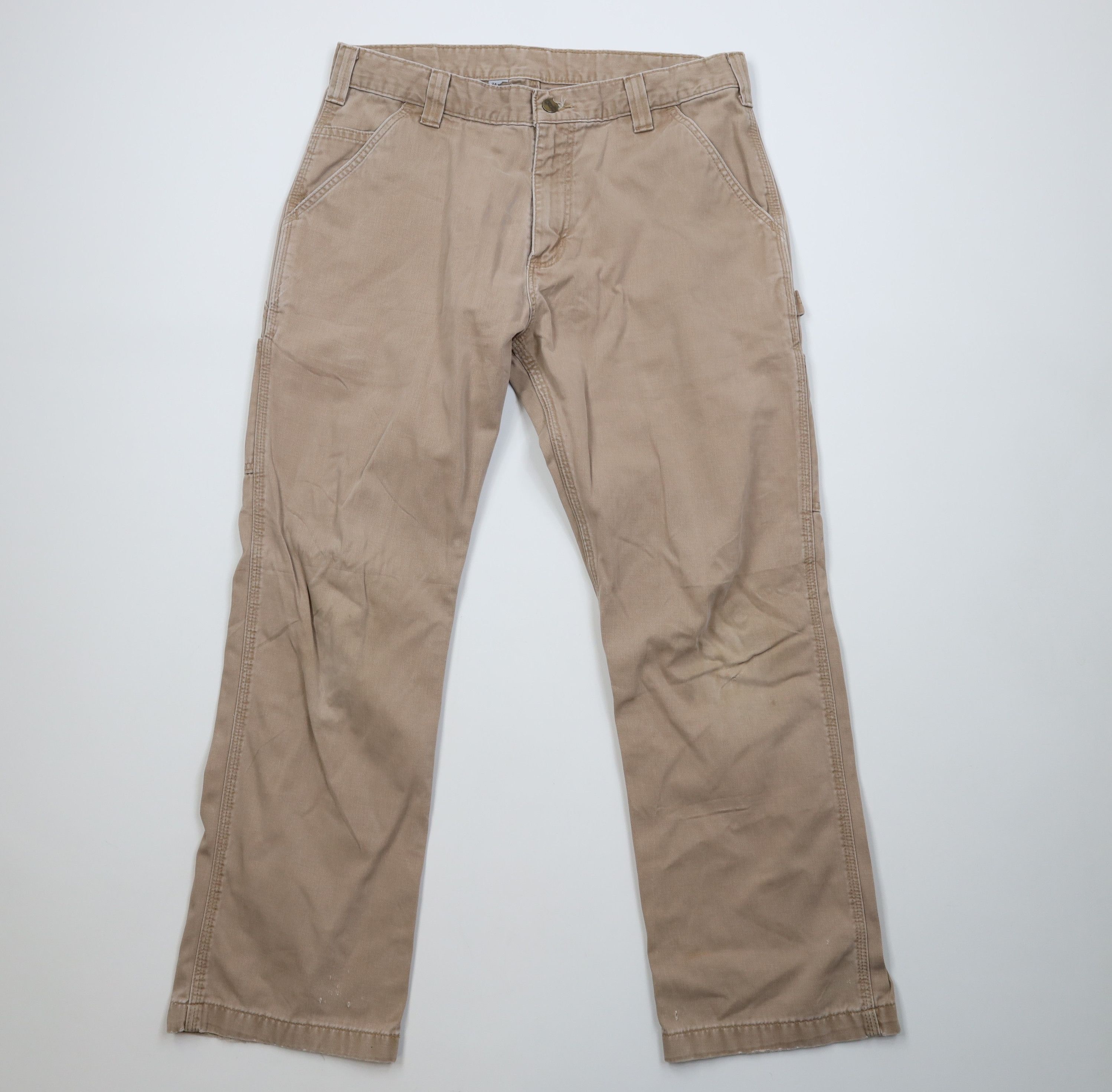 Carhartt Vintage Y2K Carhartt Wide Leg Dungaree Pants Trousers Khaki Size US 34 / EU 50 - 1 Thumbnail