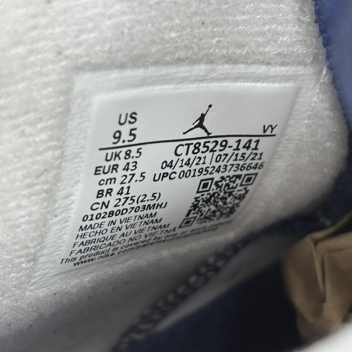 Jordan Brand Size 9.5 - Jordan 6 Retro Midnight Navy (2021) CLEAN W/Box Size US 9.5 / EU 42-43 - 8 Thumbnail