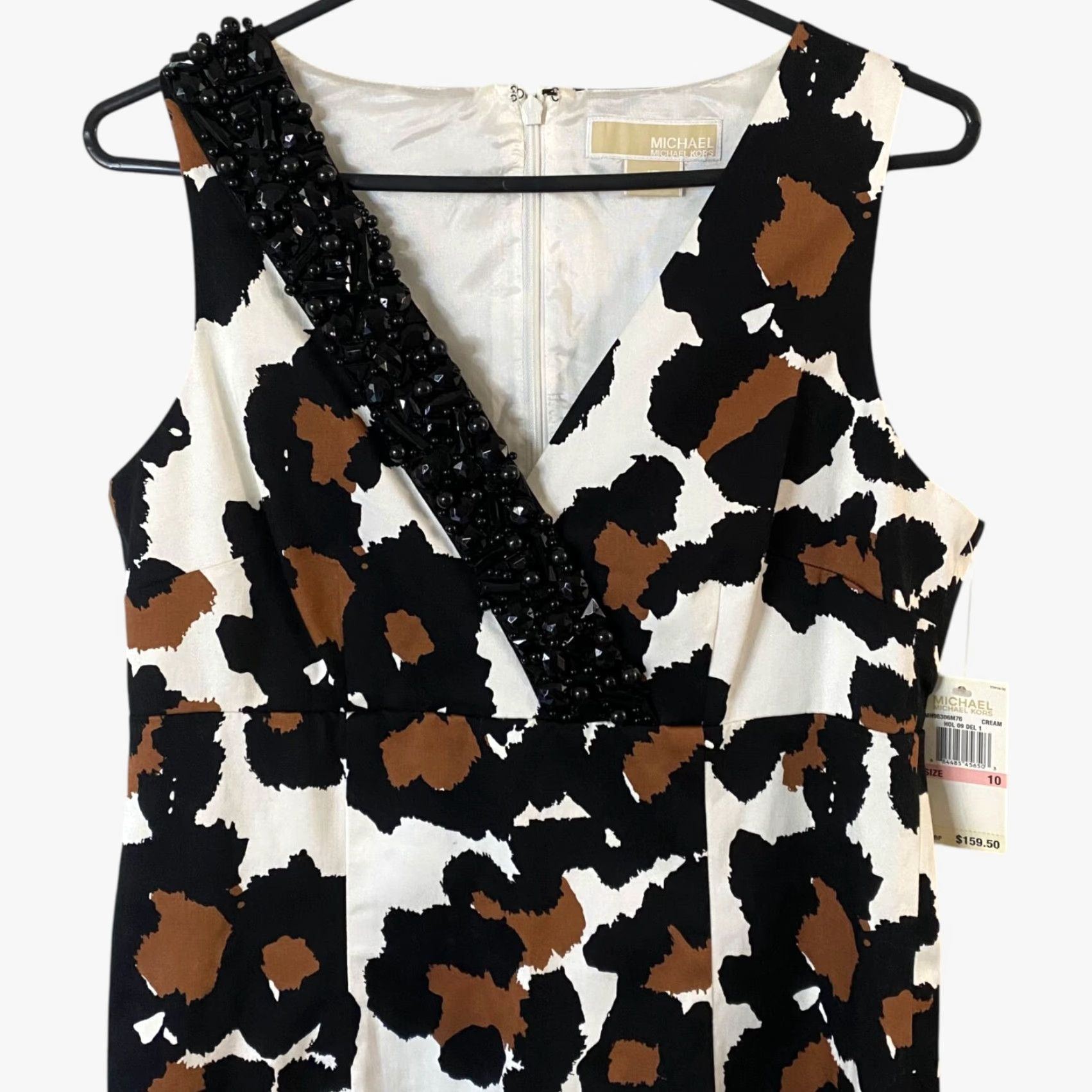 michael kors beaded dress TONiA BEADED CORSET DRESS IN MILK