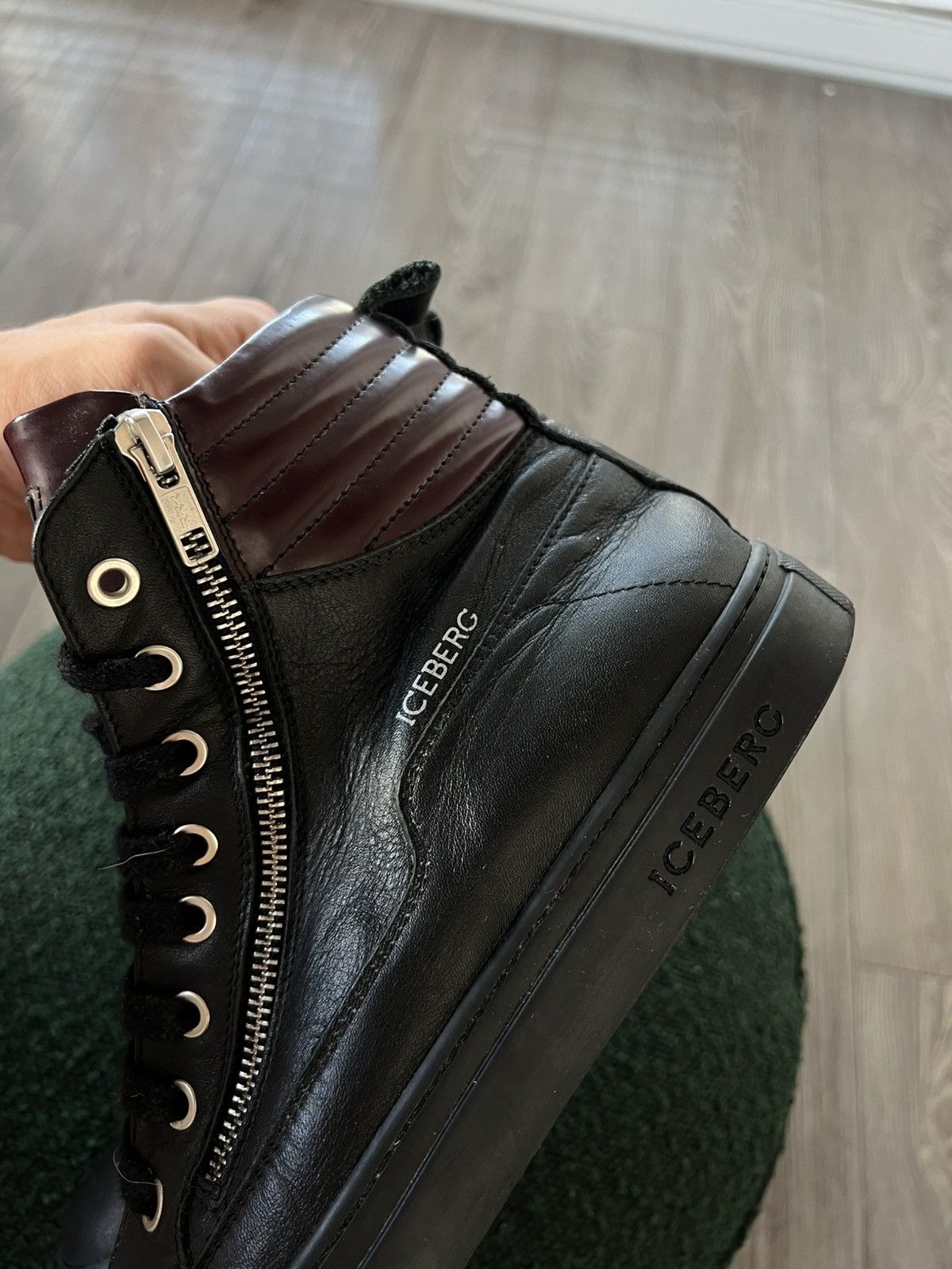 Iceberg RRP:450€‼️Luxury Iceberg Double Zip Leather Metal Logo Boot Size US 9 / EU 42 - 15 Thumbnail