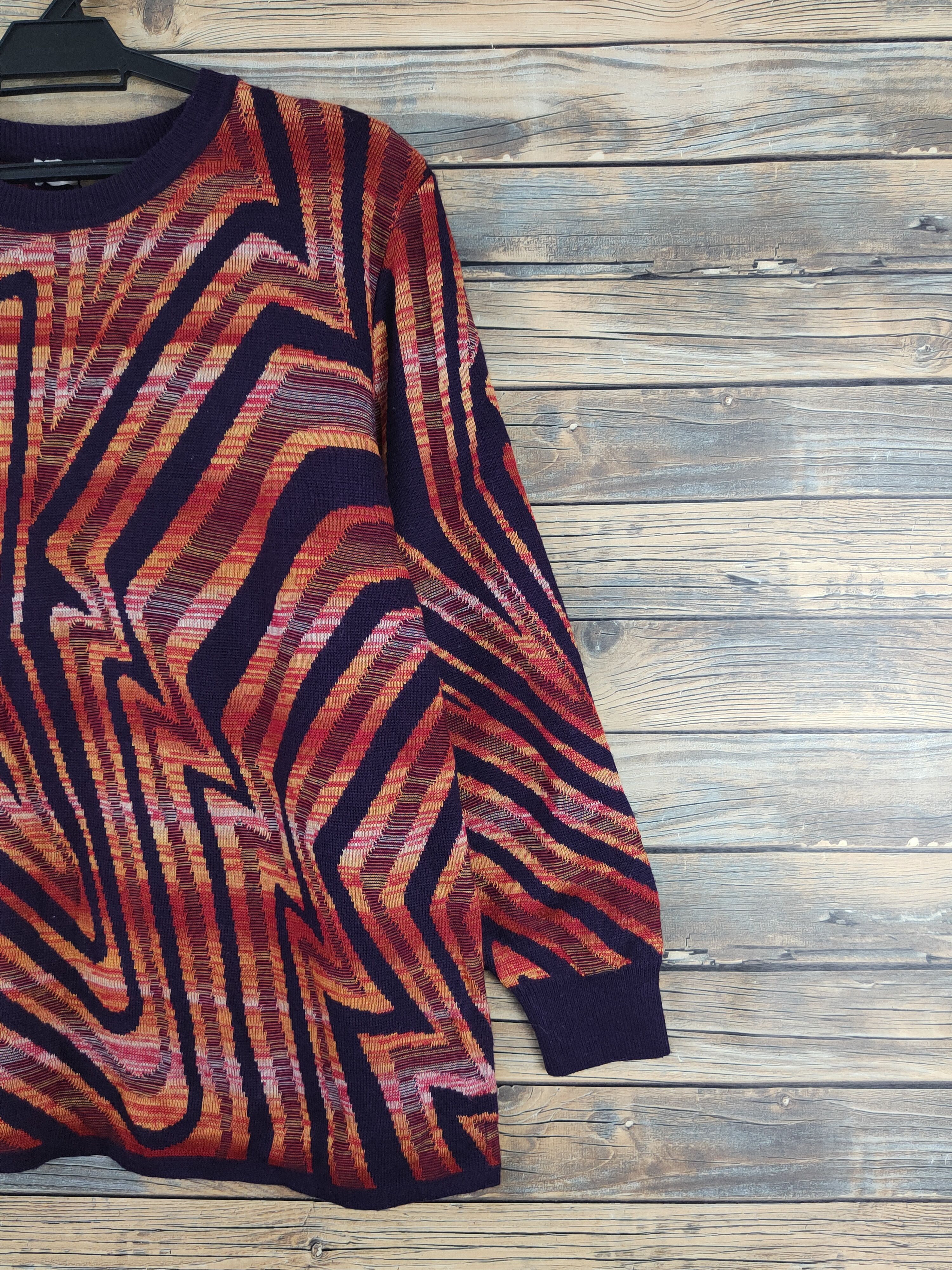 Japanese Brand Pearl Pear Purple Orange Knitwear Sweatshirts #W2158 Size M / US 6-8 / IT 42-44 - 5 Thumbnail