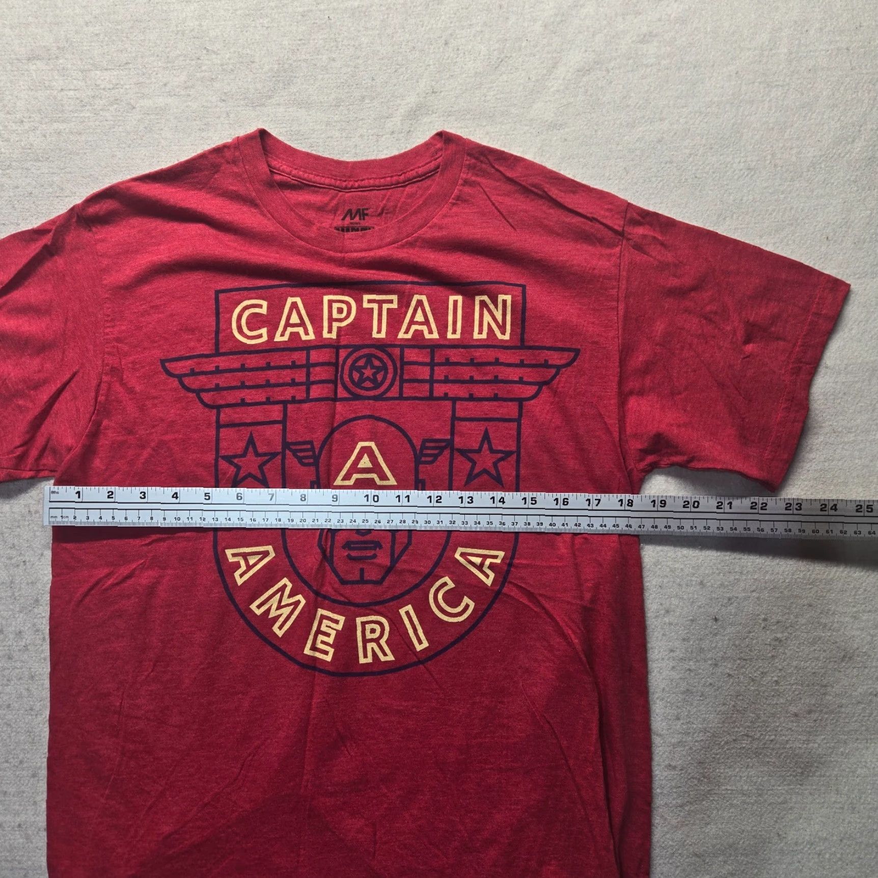 Vintage Marvel Comics Captain America Shirt Adult M Medium Red Graphic Short Sleeve Mens Size US M / EU 48-50 / 2 - 4 Thumbnail