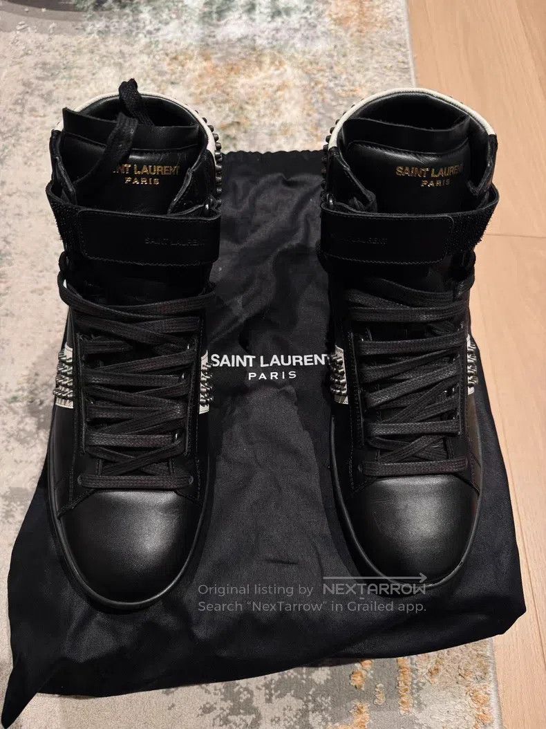 Saint Laurent Paris Saint Laurent Paris Studded Magic Tape Board Shoes Size US 6.5 / EU 39-40 - 3 Thumbnail