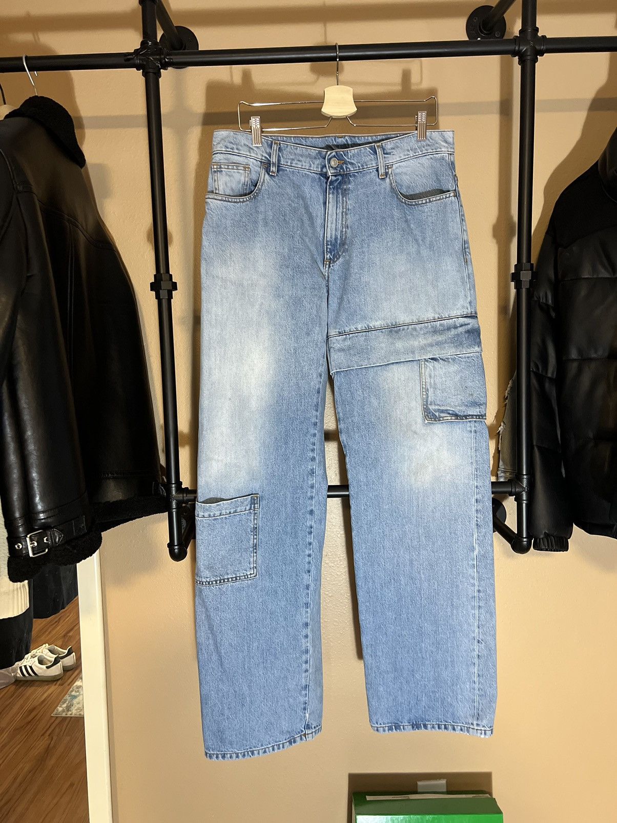 image of 1017 Alyx 9Sm Oversized Cargo Denim Ss23 in Blue, Men's (Size 33)