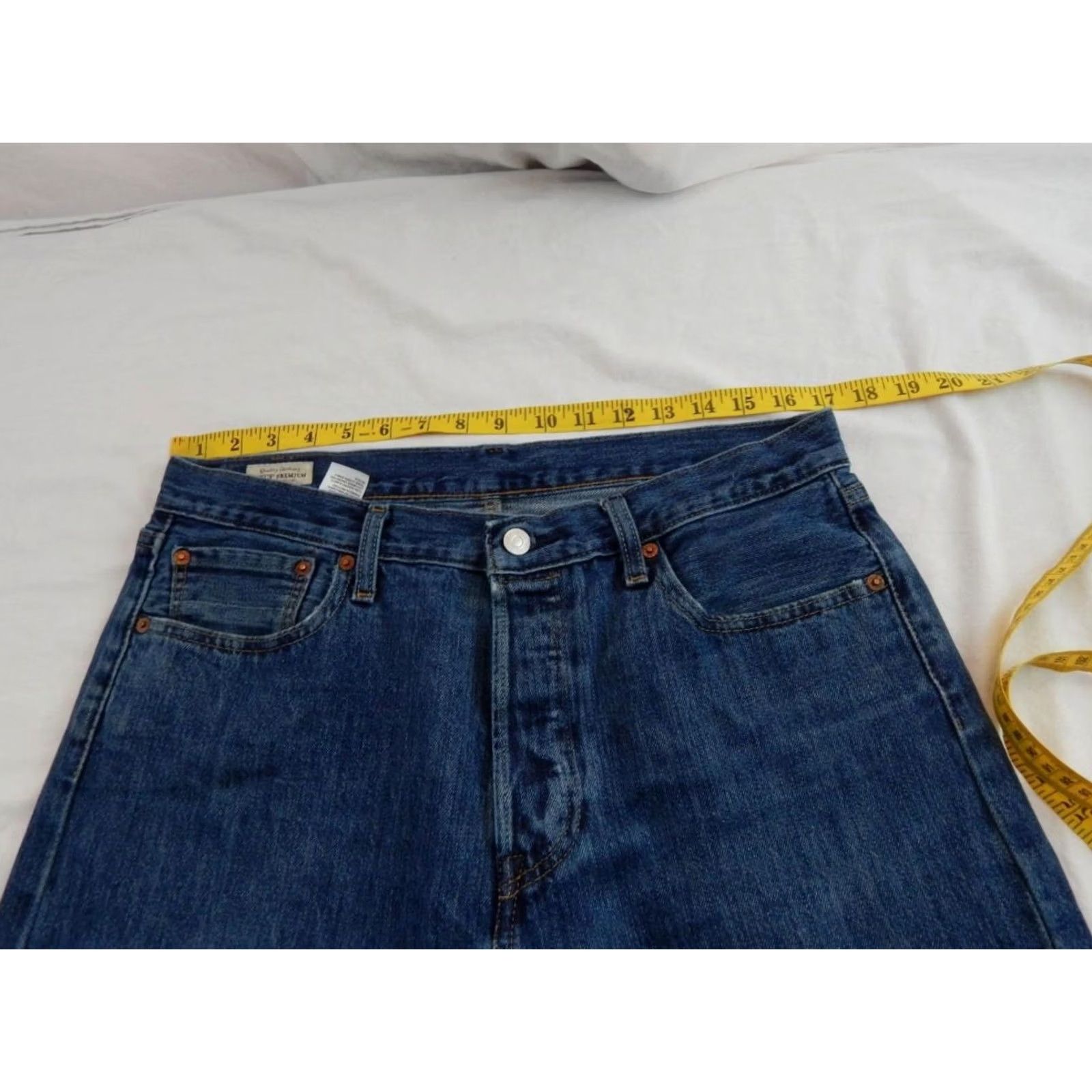 Levi's 501 Big E Jeans Straight Blue Waist 34 Leg 32 W34 L32 Button Fly, Men's — image 2 of 6