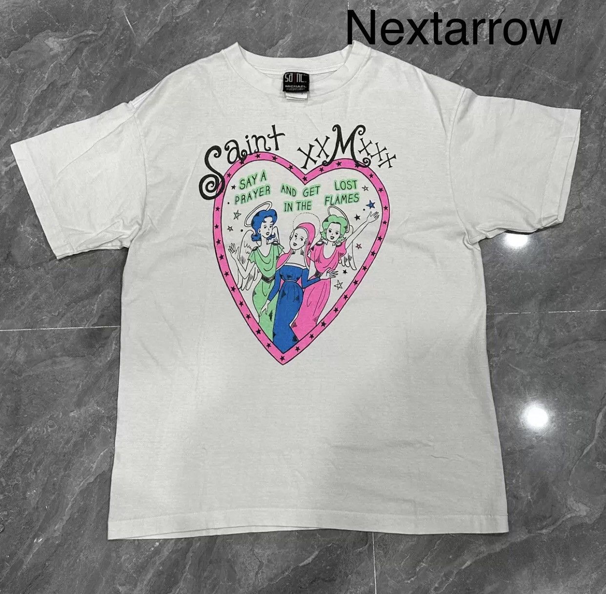 Saint Michael Saint Michael A21 out of print white short sleeved shirt Size US L / EU 52-54 / 3 - 1 Thumbnail