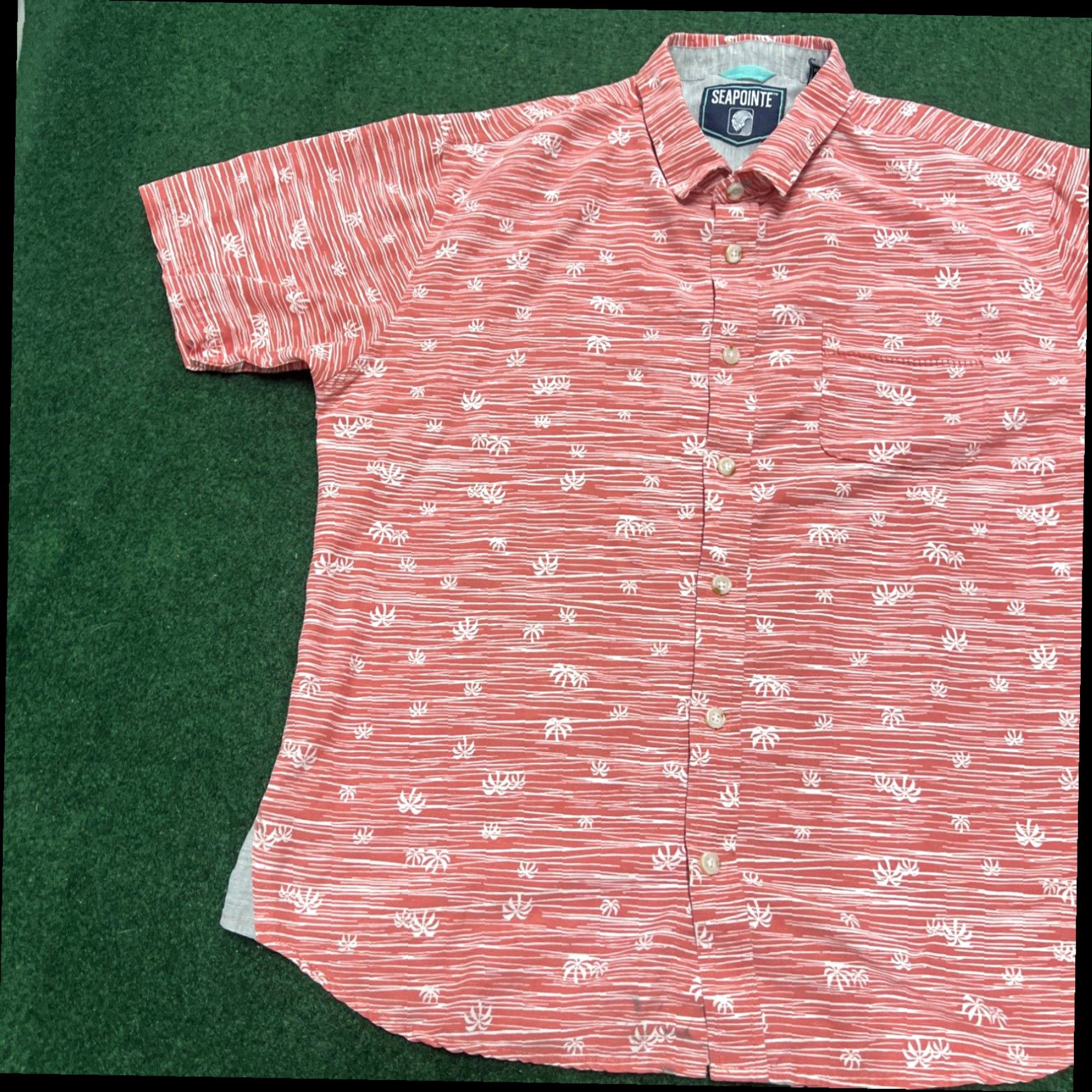 Lapointe Seapointe Shirt Mens Large Red Floral Hawaiian Tropical Short Sleeve Button Up Size US L / EU 52-54 / 3 - 2 Thumbnail