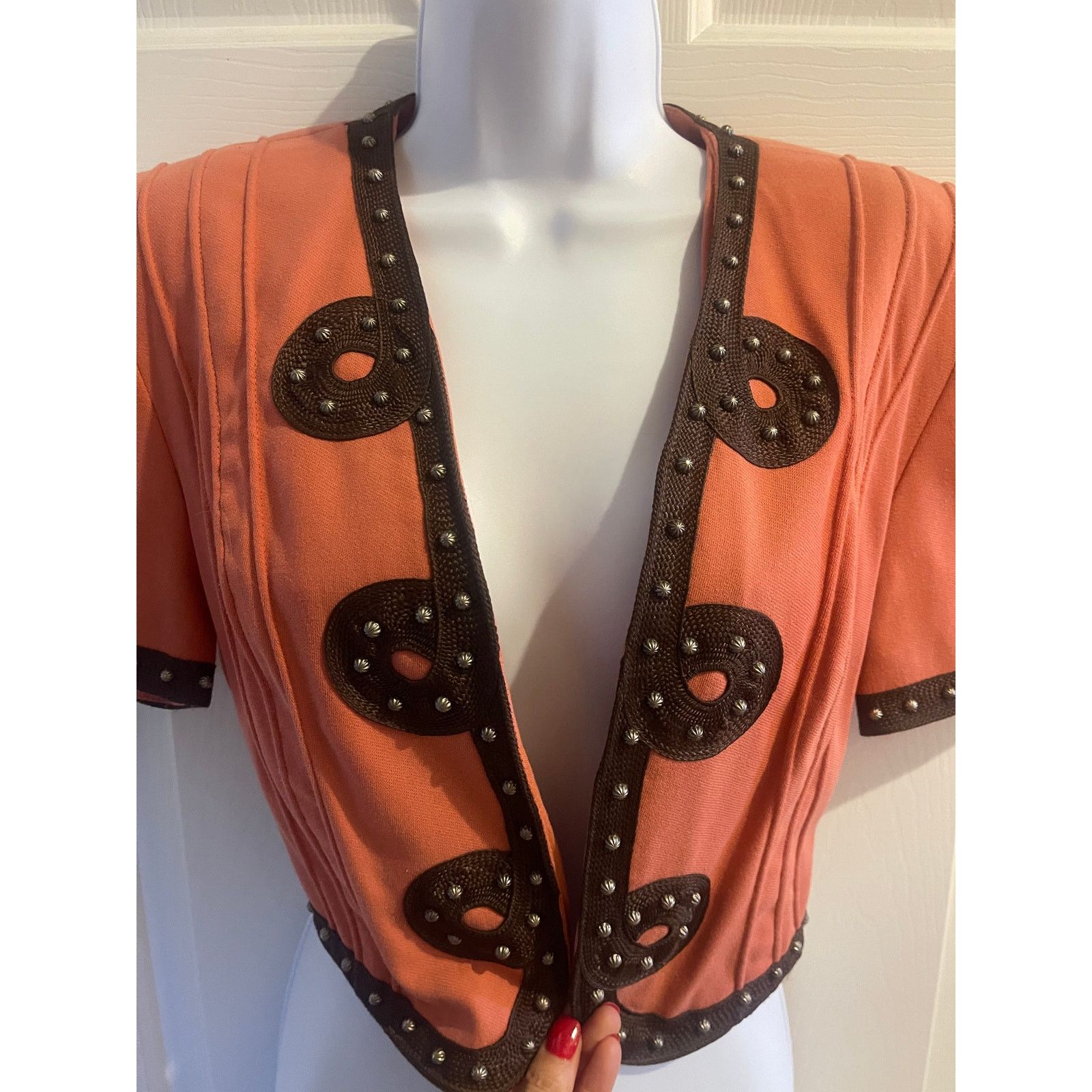 Double D Ranch DOUBLE D RANCHWEAR Studded Bolero Jacket Size XS Size XS / US 0-2 / IT 36-38 - 3 Thumbnail