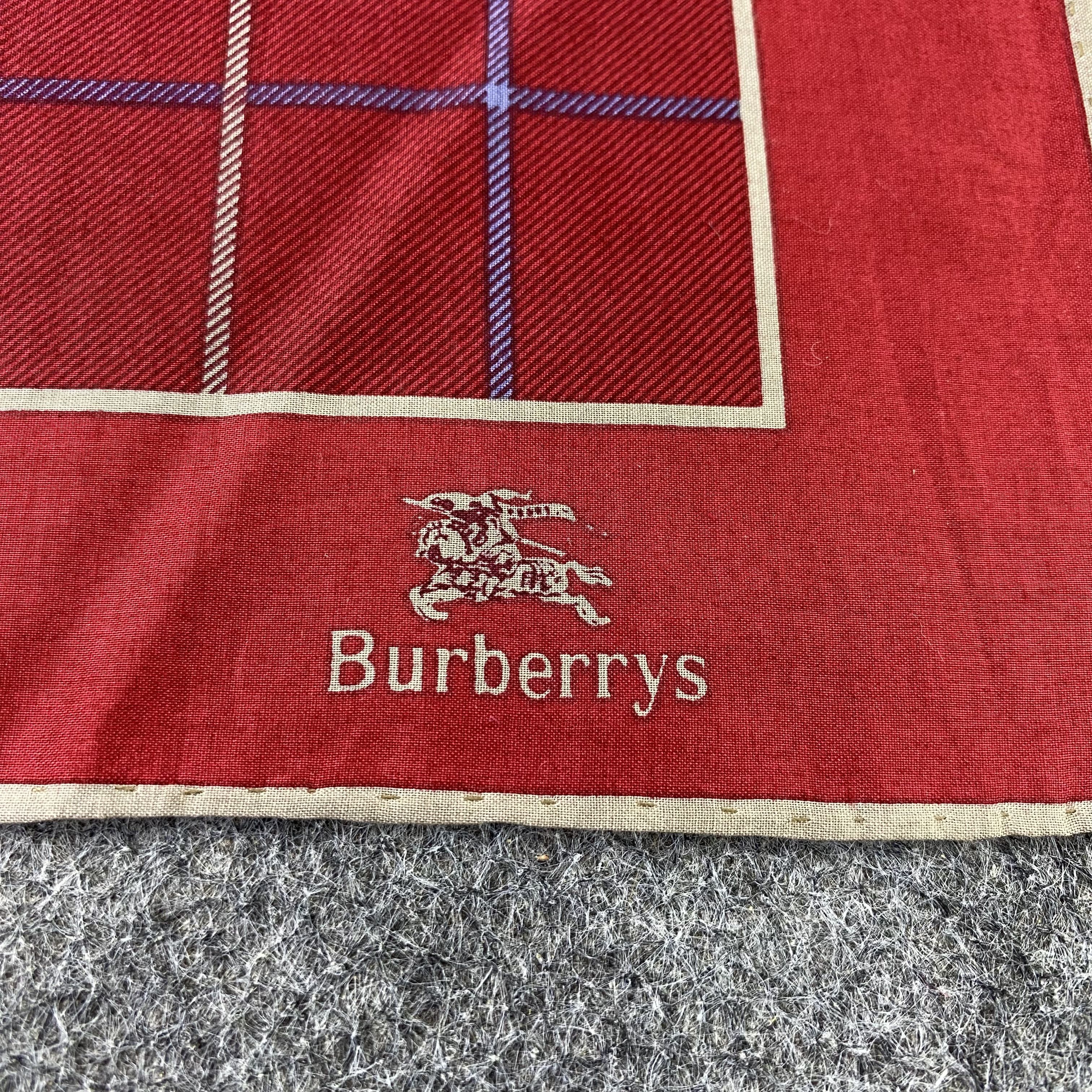 Burberry × Vintage Burberry Handkerchief / Bandana / Neckerchief-B1012 Size ONE SIZE - 5 Thumbnail