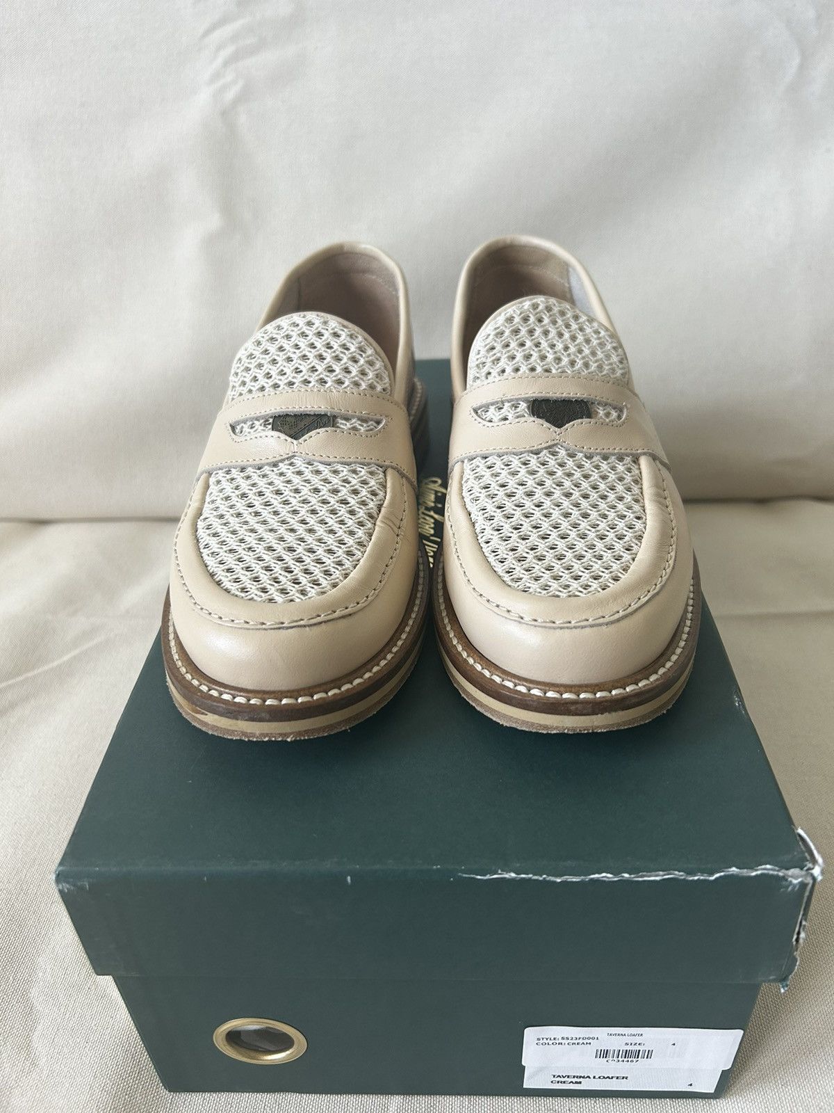 Aime Leon Dore Aime Leon Dore - Cream Raffia Loafers - 4M Size US 5.5 / IT 35.5 - 2 Thumbnail