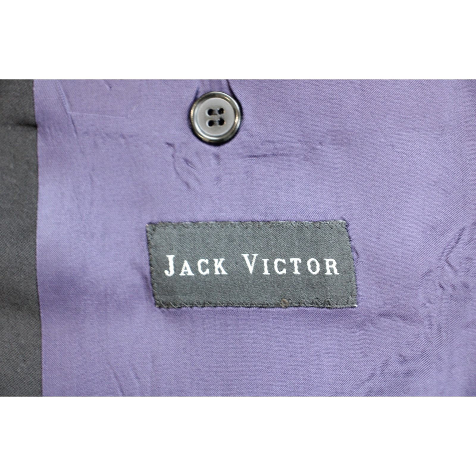 Jack Victor Jack Victor Blazer Mens 42R Black Loro Pina 100% wool Size 42R - 6 Thumbnail