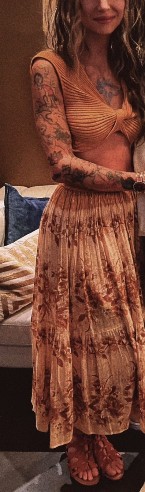 Spell SPELL & gypsy collective COCO LEI SKIRT in caramel small Size 28" / US 6 / IT 42 - 9 Thumbnail