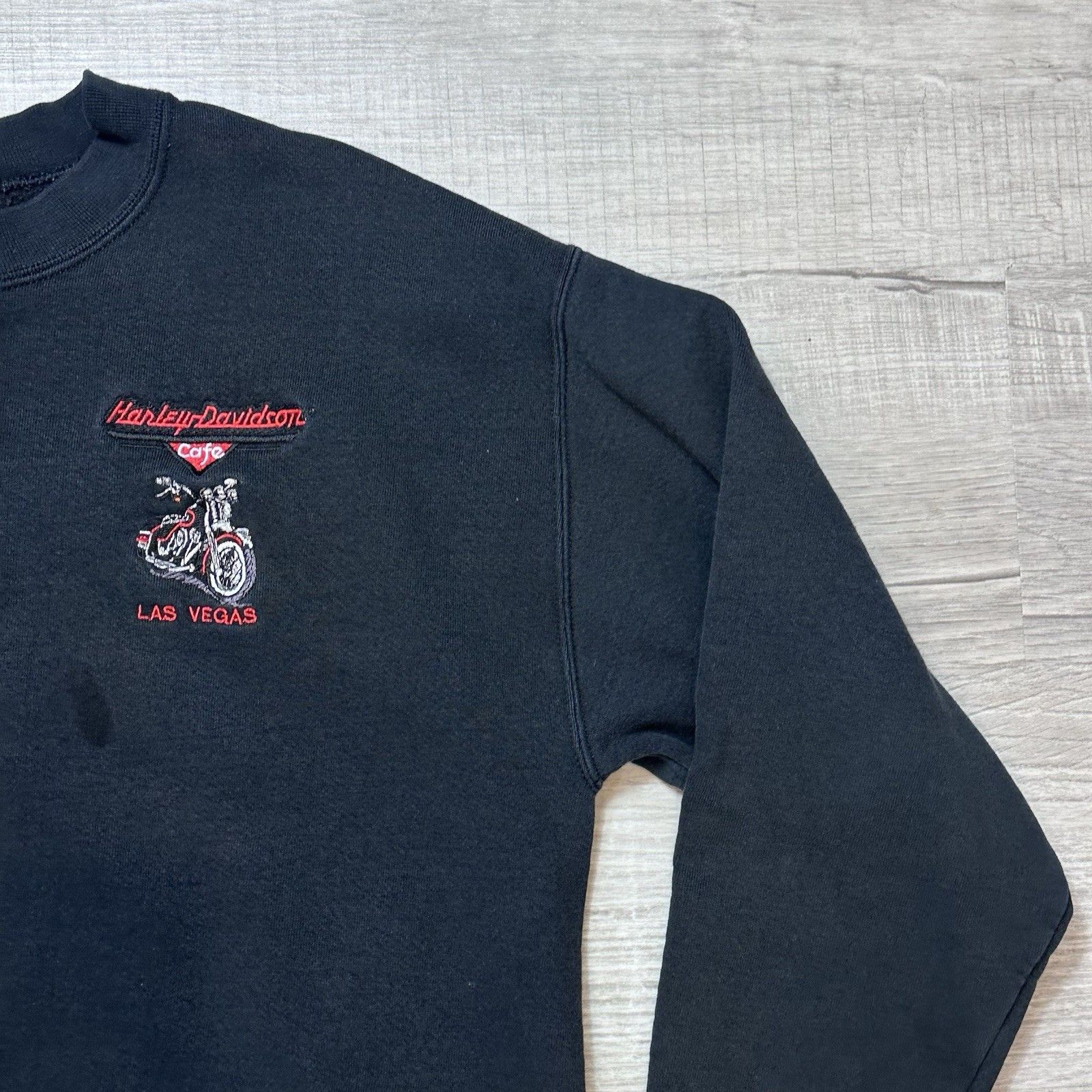 Harley Davidson × Vintage Vintage Harley Davidson Cafe Las Vegas Crewneck Sweatshirt Size US M / EU 48-50 / 2 - 4 Thumbnail