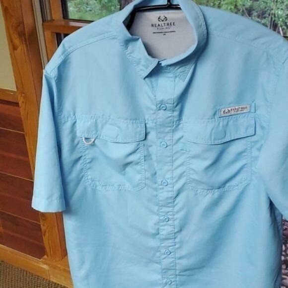Realtree RealTree Fishing Vented Pockets Casual Button Down Short Sle Size US L / EU 52-54 / 3 - 2 Thumbnail