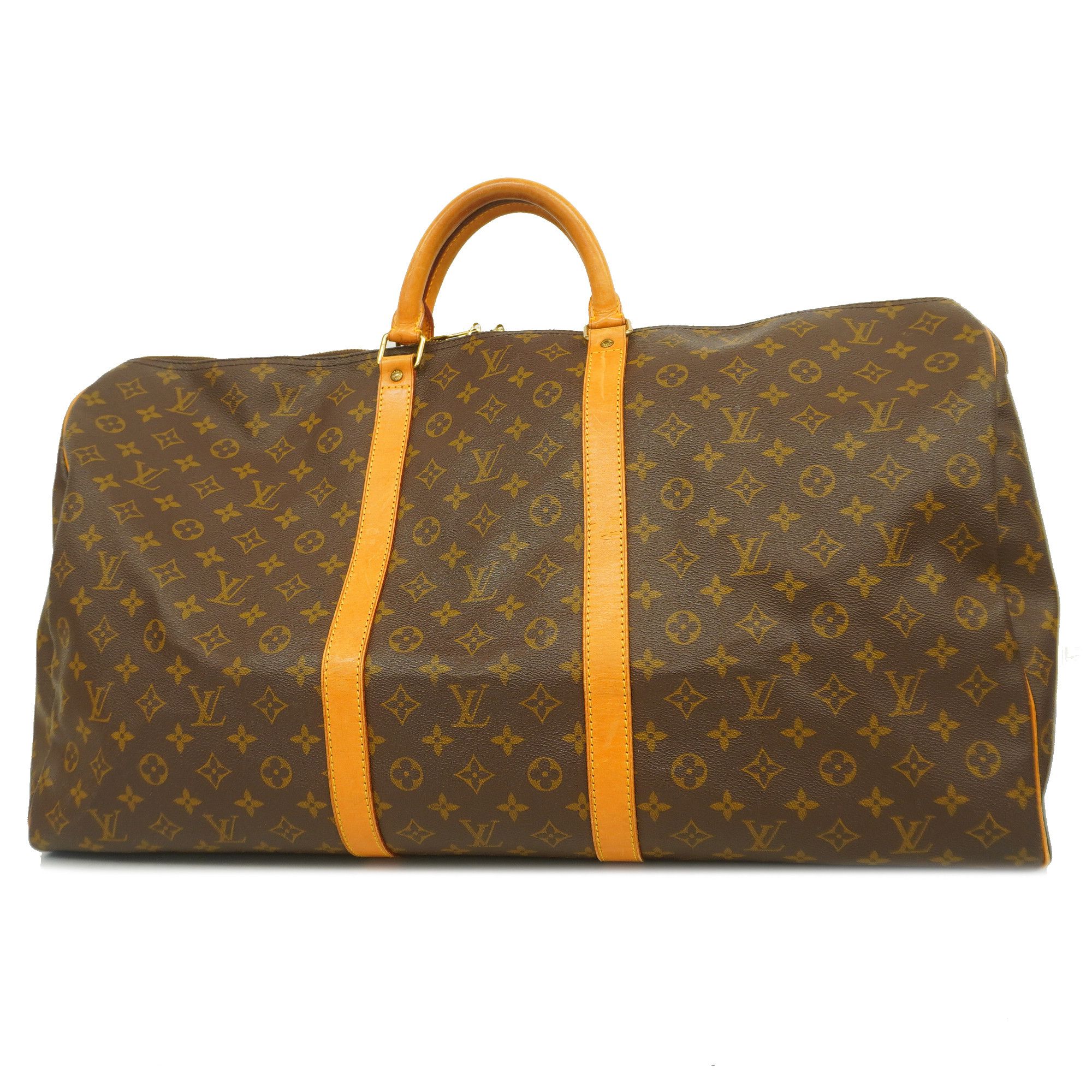 Louis Vuitton Monogram Keepall 60 Boston Bag M41422 Brown PVC