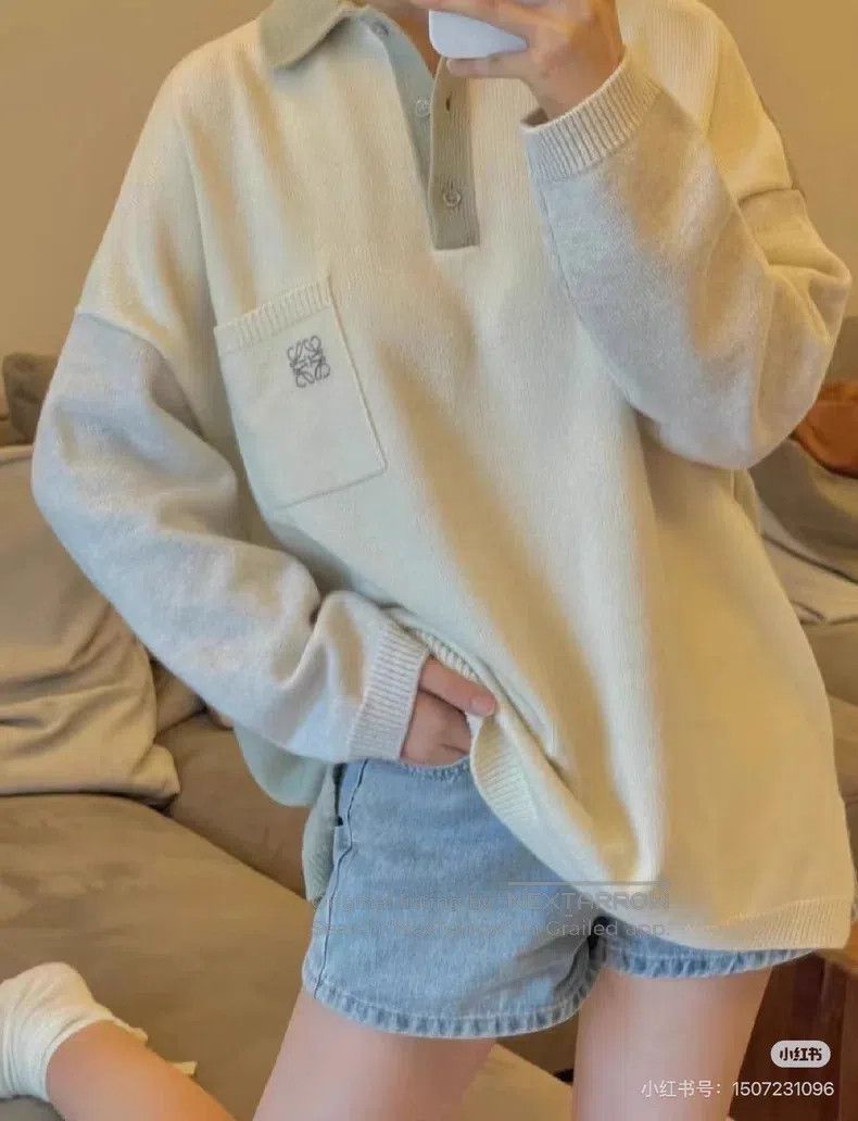 Loewe Loewe Cream Yellow and Pink Green Color Block Wool Pocket Size XS / US 0-2 / IT 36-38 - 8 Thumbnail