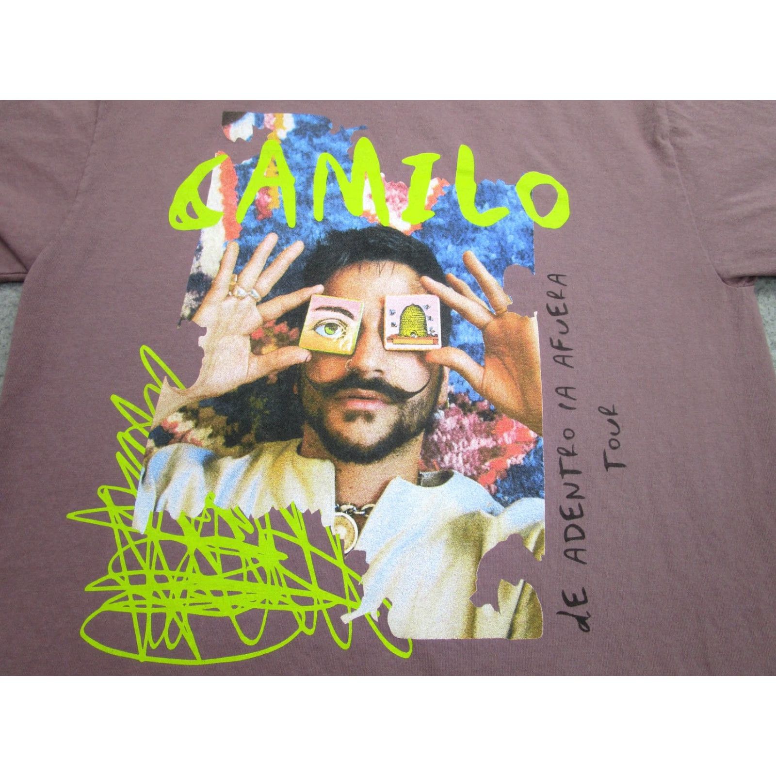 Vintage VINTAGE Camilo T-Shirt Men's Small Purple Graphic Concert Tee 2020s Music Band Tour Fan Gift Size US S / EU 44-46 / 1 - 3 Thumbnail