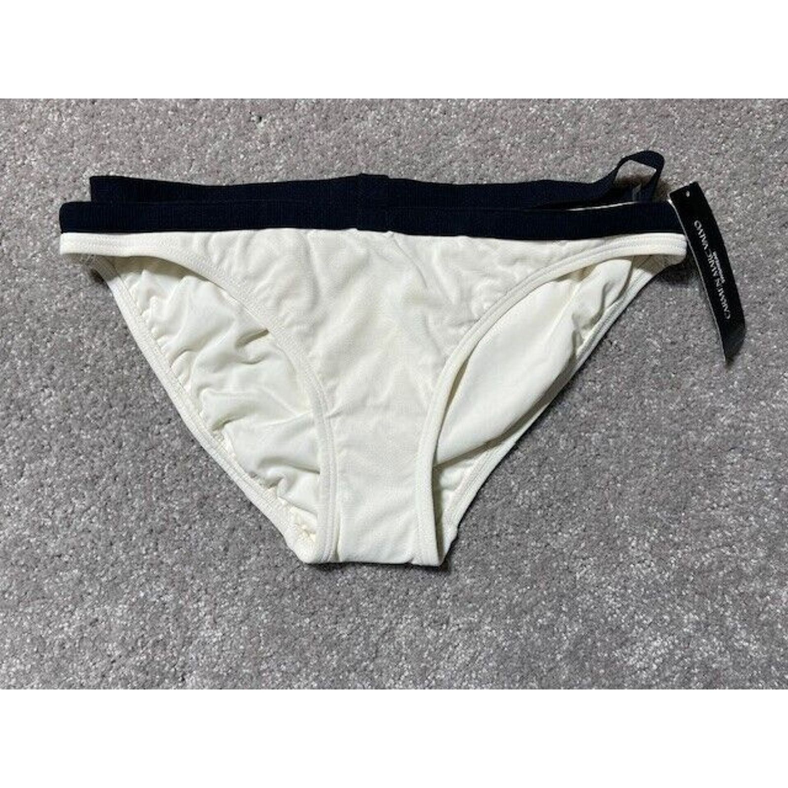 Other Carmen Marc Valvo Swim Bikini Bottom L Stretch Pool Ivory Size L / US 10 / IT 46 - 1 Thumbnail