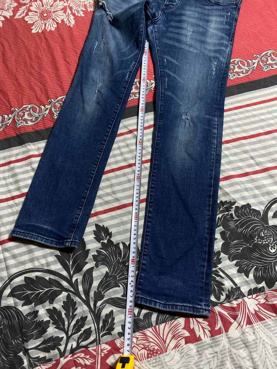 Dsquared2 × Japanese Brand Crazy Crash Dirty Baggy Faded Jean Japan Avant Garde Style Size US 32 / EU 48 - 11 Thumbnail