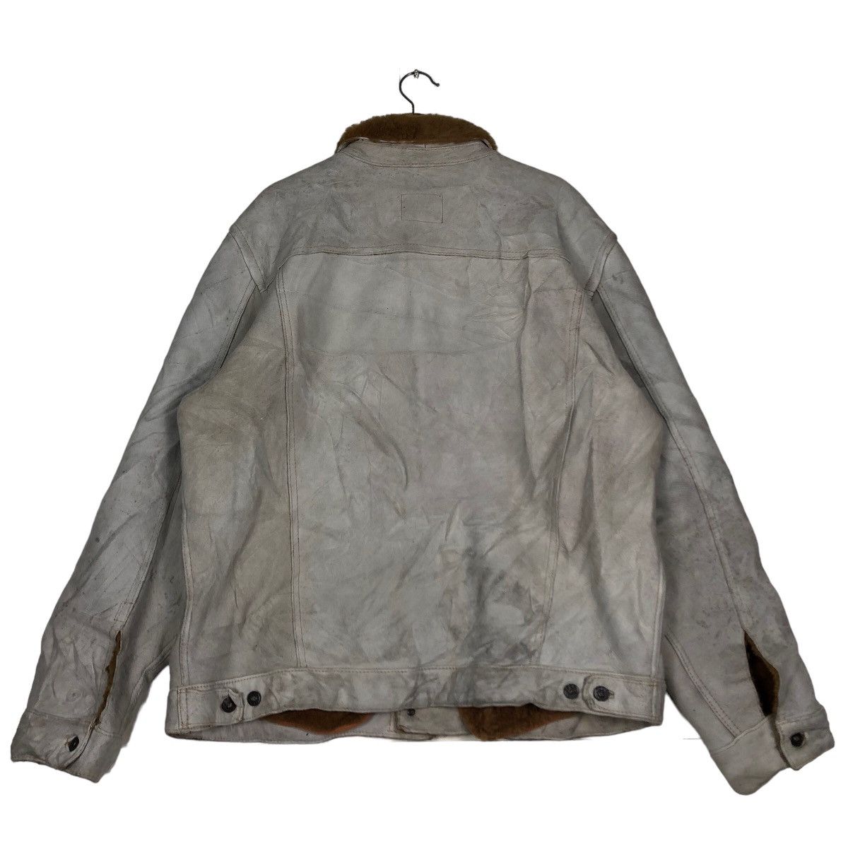 Japanese Brand 🔥Vtg Shearling Genuine Leather Jacket Gap 1969 Issey Miyake Size US XL / EU 56 / 4 - 8 Thumbnail