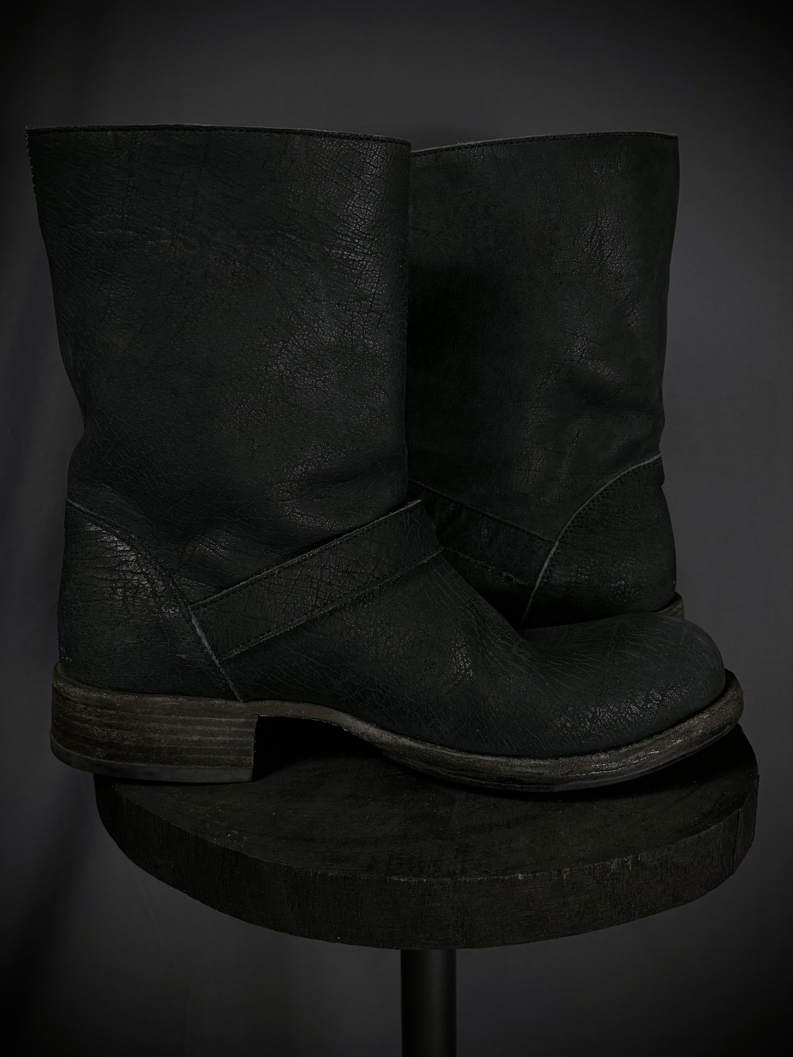 10sei0otto 10sei0otto Cracked Guidi Horse Leather Scar Engineer Boots Size US 6.5 / IT 36.5 - 7 Thumbnail