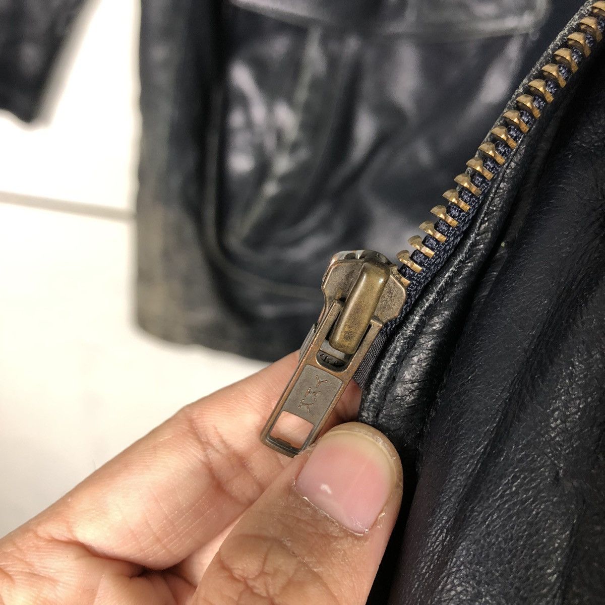 Japanese Brand × Vintage 📌Vintage Leather Jacket Dulwije Blanket Issey Miyake Pockets Size US L / EU 52-54 / 3 - 18 Thumbnail