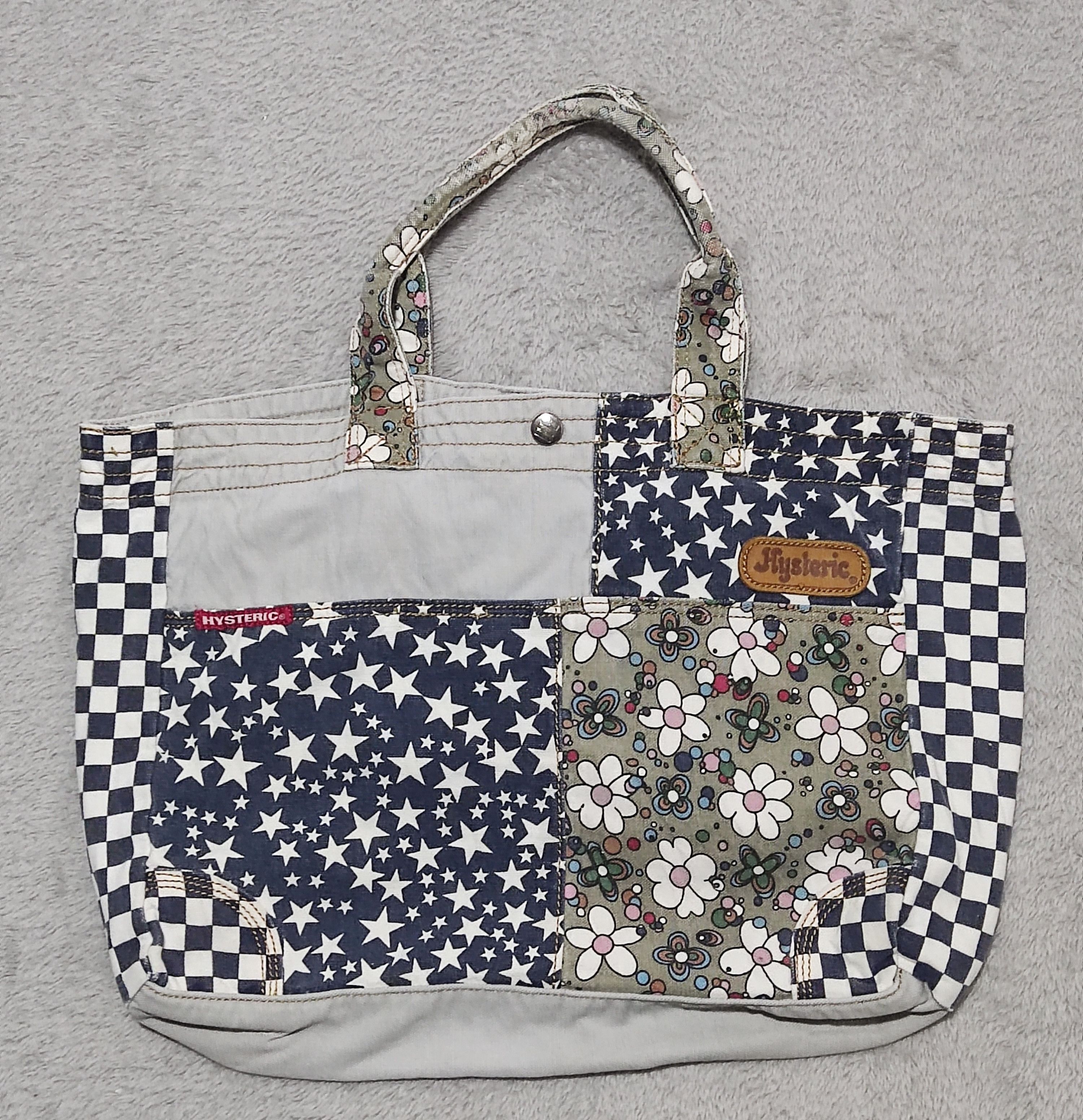 Hysteric Glamour VTG Hysteric Glamour Y2K Mixed Patchwork Denim Tote Bag Size ONE SIZE - 1 Thumbnail