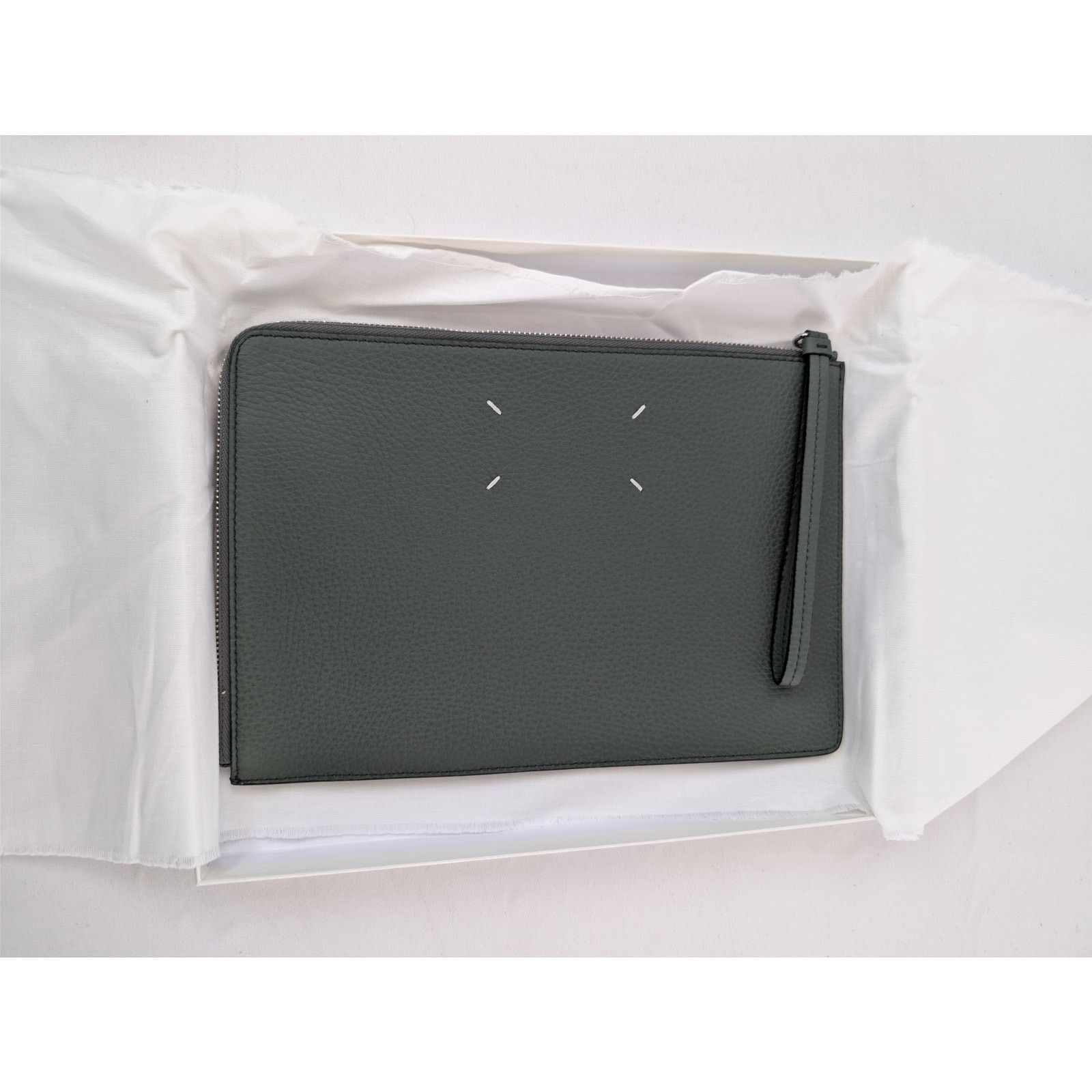 Maison Margiela o1rshd1 Size: OS / Four Stitches Leather Pouch Wallet Green Size ONE SIZE - 13 Thumbnail