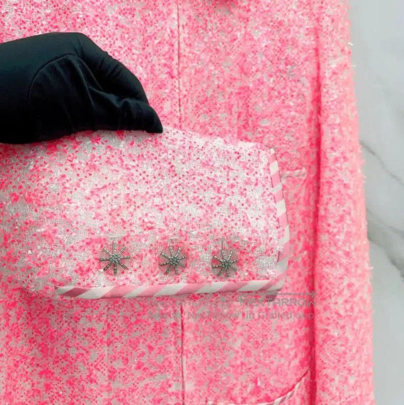 Chanel Chanel Pink Polyester Women's Jacket . Size S / US 4 / IT 40 - 5 Thumbnail
