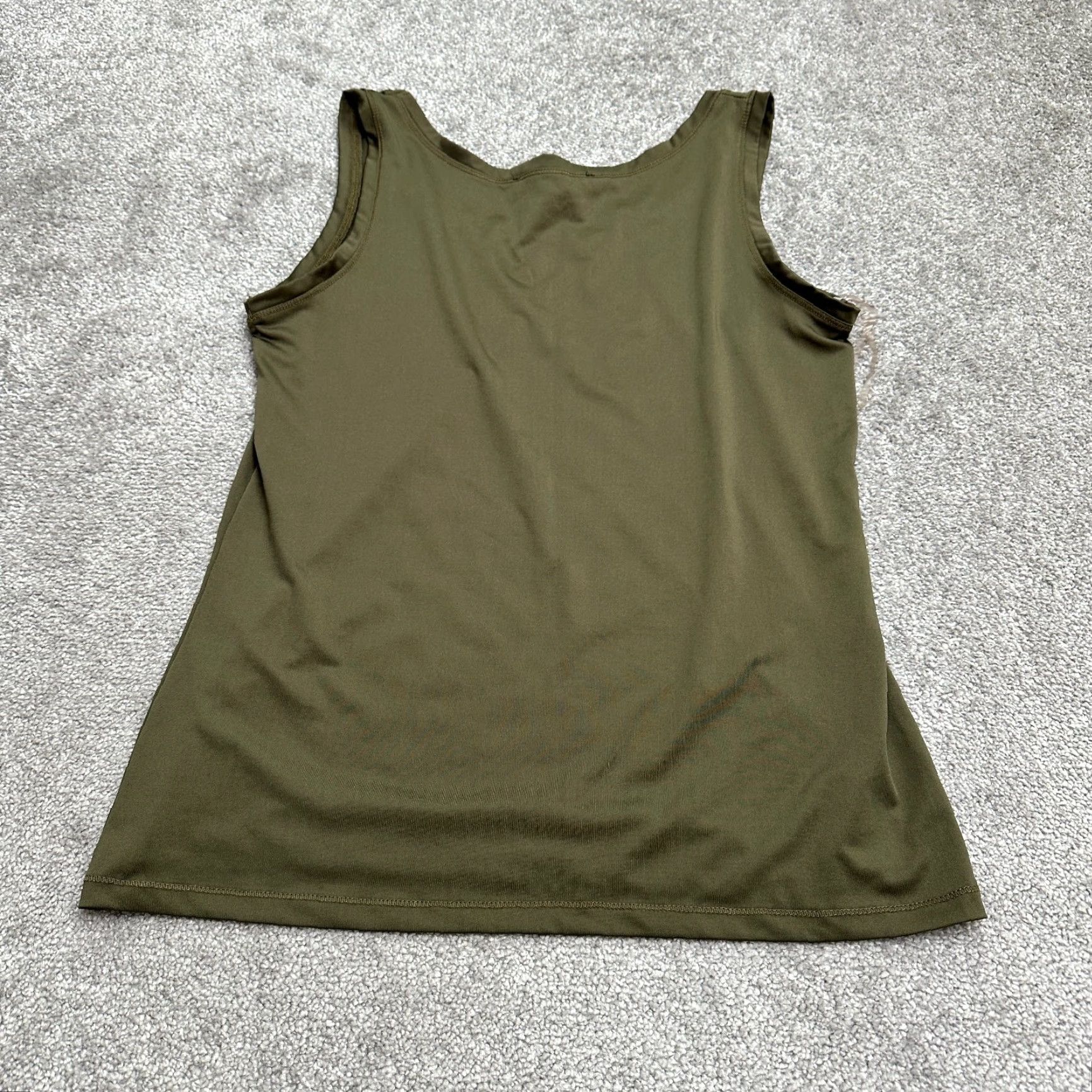 Vintage Ashley Stewart Tank Top Womens 14/16 Green Round Neck Sleeveless Stretch Casual Shirt Tops Womens, Plus Size, 14/16, Green, Solid, KnIT, 90s? Size XL / US 12-14 / IT 48-50 - 2 Thumbnail