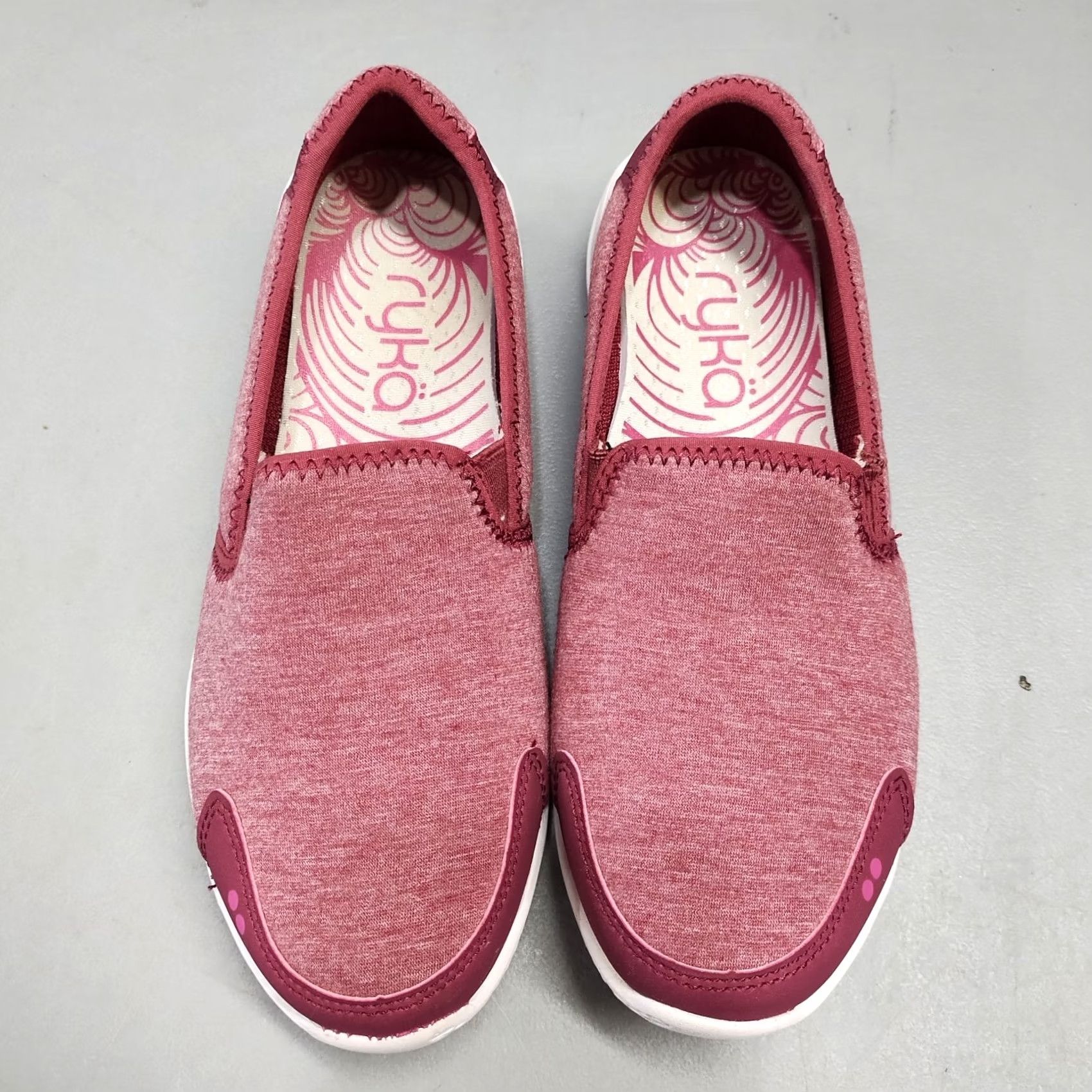 Vintage Ryka Harlow Womens Size 6.5M Pink White Cushioned Low Top Slip On Sneakers Size M / US 6-8 / IT 42-44 - 6 Thumbnail