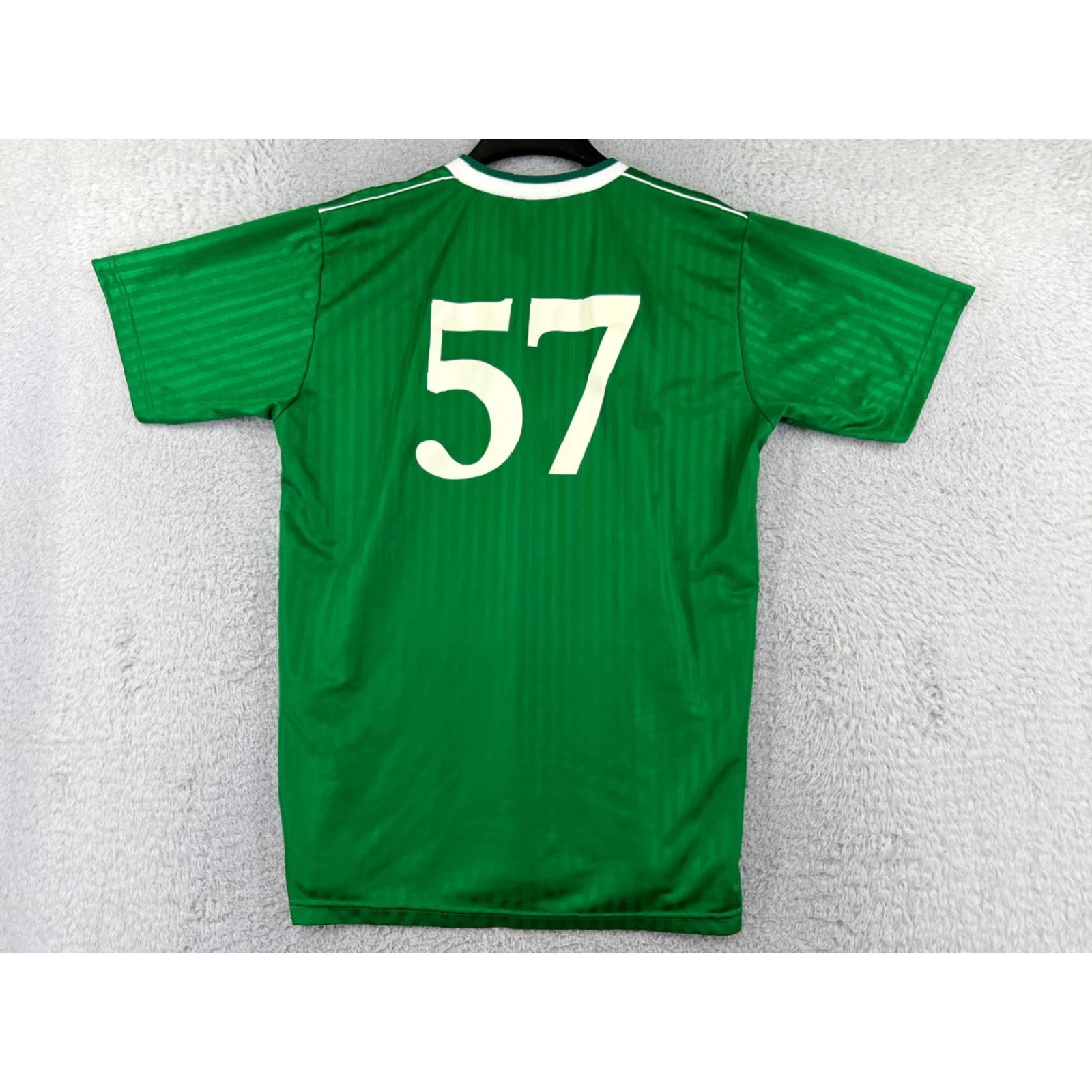 Vintage VINTAGE Score Soccer Jersey Adult XL Green Stripe Shiny Made USA #57 Size US XL / EU 56 / 4 - 5 Thumbnail
