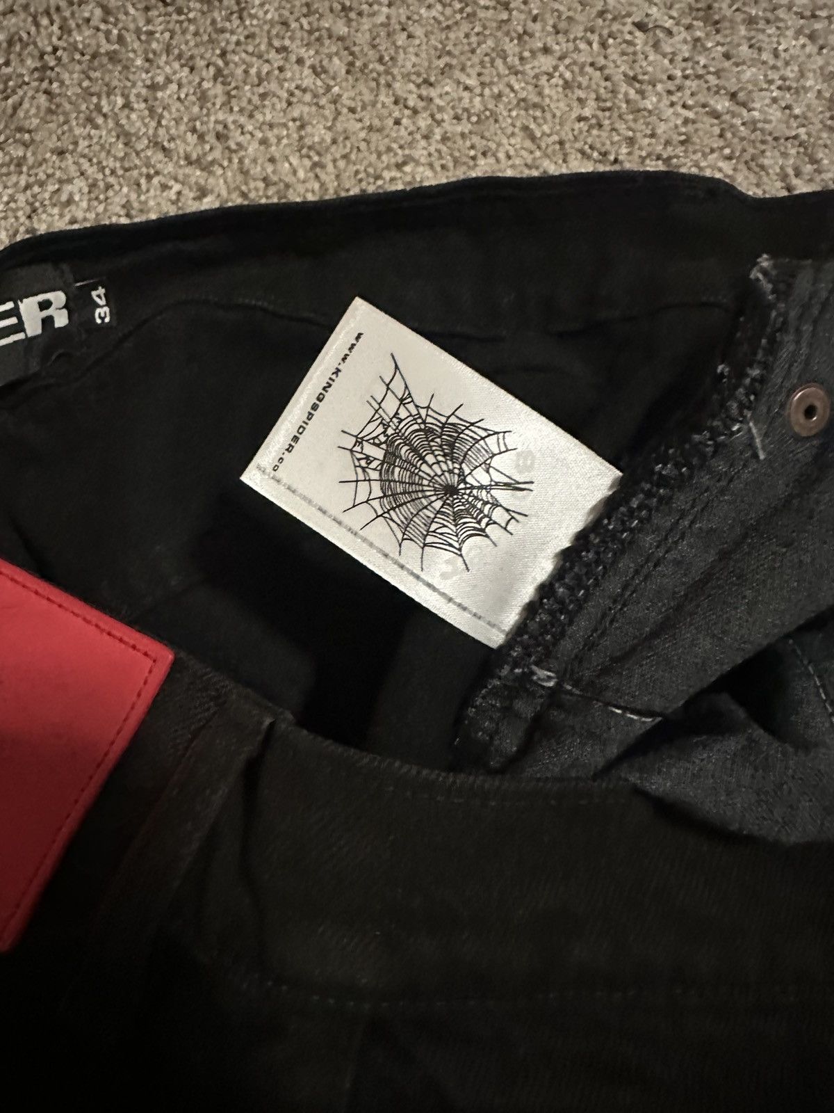 Sp5der Sp5der black denim jeans Size US 34 / EU 50 - 5 Thumbnail
