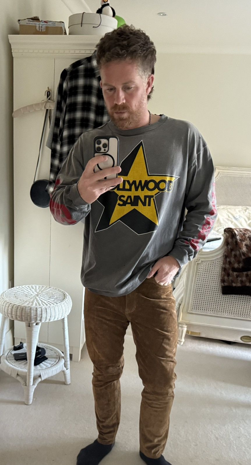 Saint Michael Saint Mxxxxxx Michael Hollywood Saint sleeve t shirt XL logo Size US XL / EU 56 / 4 - 9 Thumbnail
