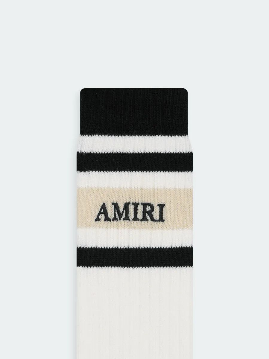 Amiri o1y0525 Size : 10-11 US / Logo Socks in White/Black Size ONE SIZE - 3 Thumbnail