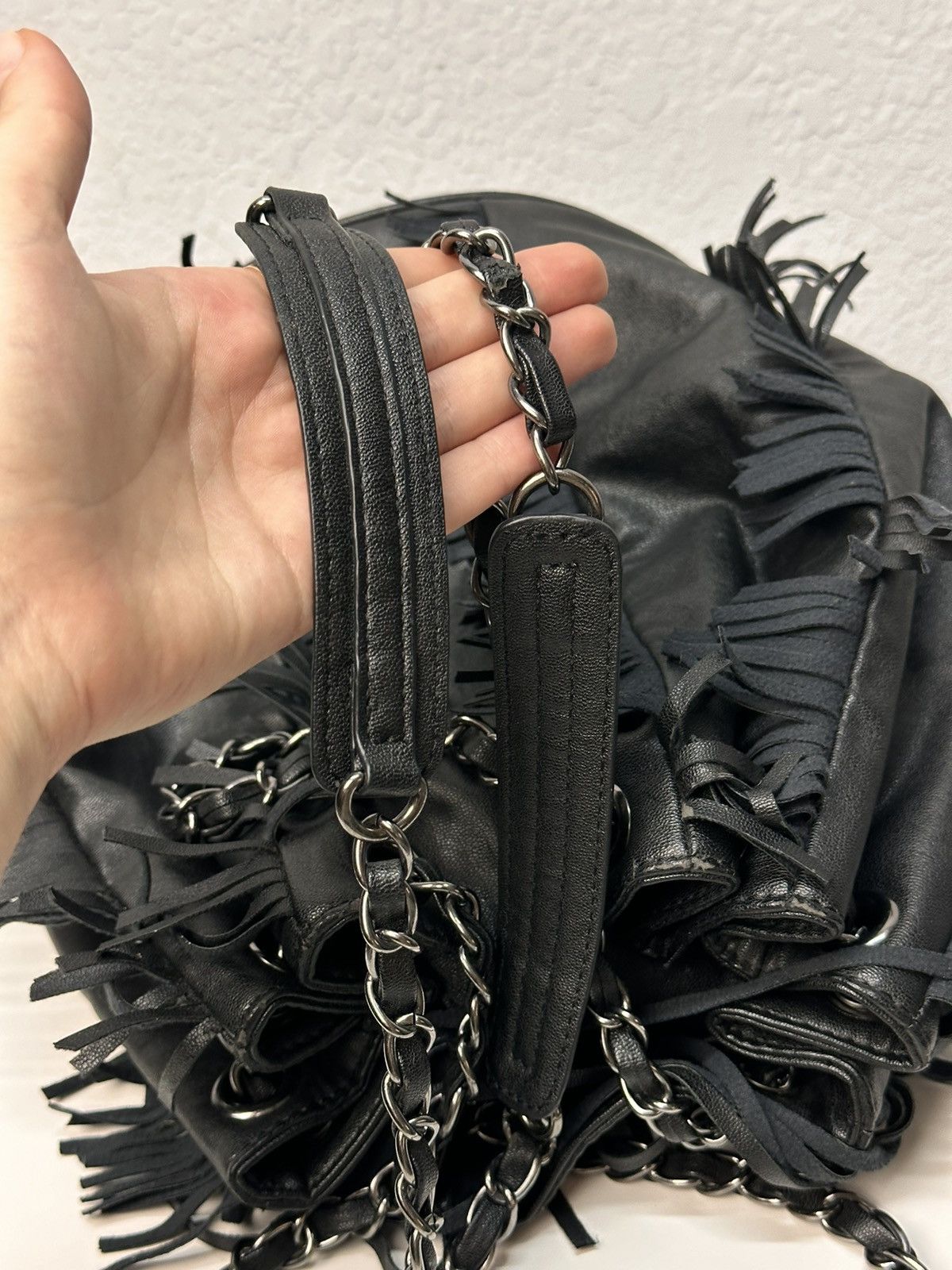 Vintage If Six Was Nine Bag Leather Avantgarde Y2K Margiela