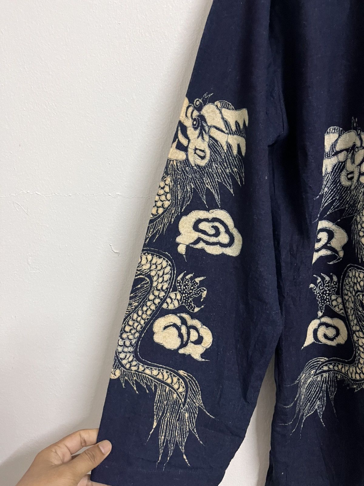Comme des Garcons vintage 90s dragon indigo kapital-inspired kimono Size US L / EU 52-54 / 3 - 4 Thumbnail
