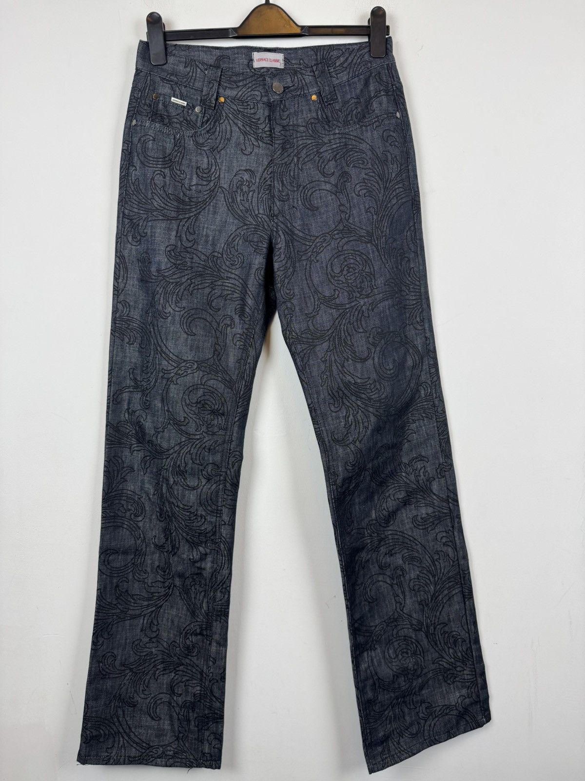 Versace Vintage Versace Classic Baroque Printed Denim Jeans Size US 32 / EU 48 - 2 Thumbnail